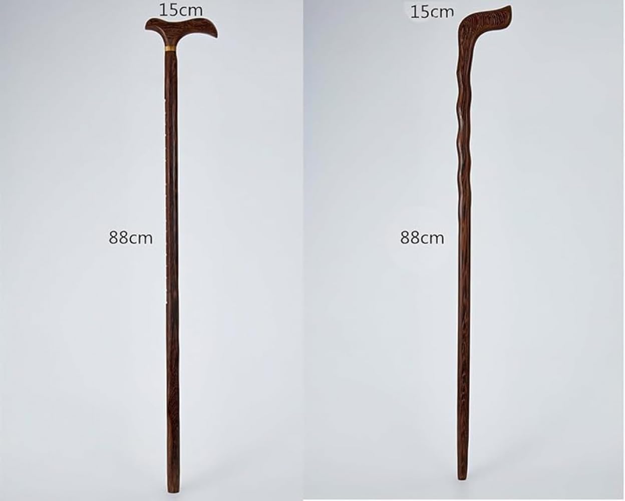 杖 杖 男性用 ステッキ 杖 紳士 松葉杖 男性用 高齢者用 木製自立型杖 ウェンジ色 紳士用丸頭杖 軽量で..