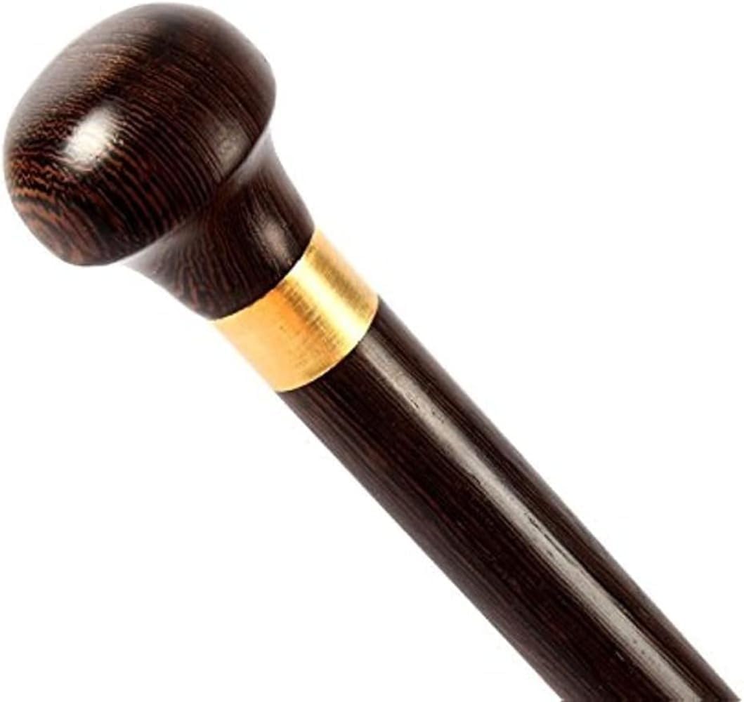 木製の杖ウェンジ紳士の杖高齢者滑り止め松葉杖丸頭杖アルペンストック