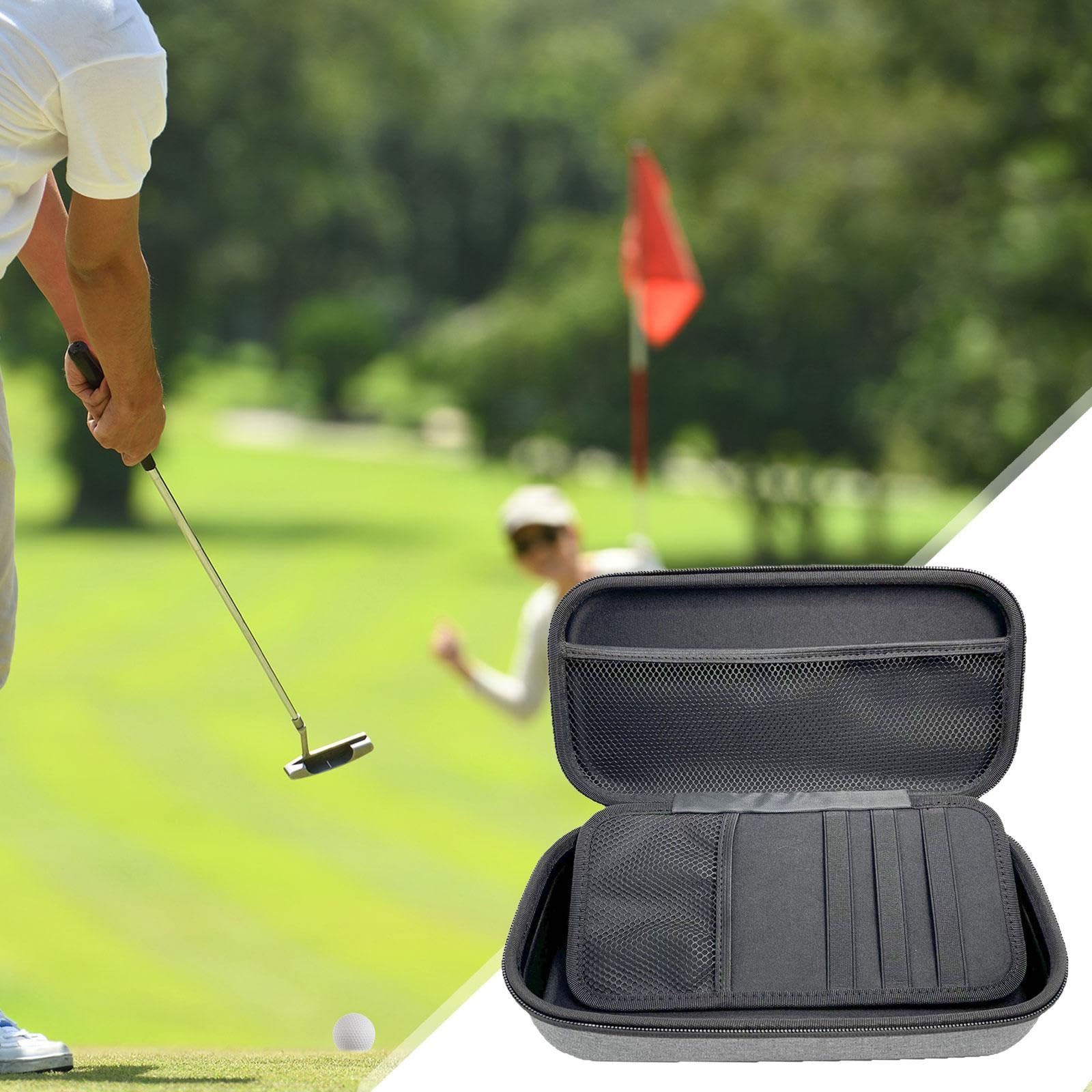 ポータブルゴルフアクセサリーオーガナイザーポーチ、仕切り付き、コースでの利便に 多目的コンパクトジッパー付き