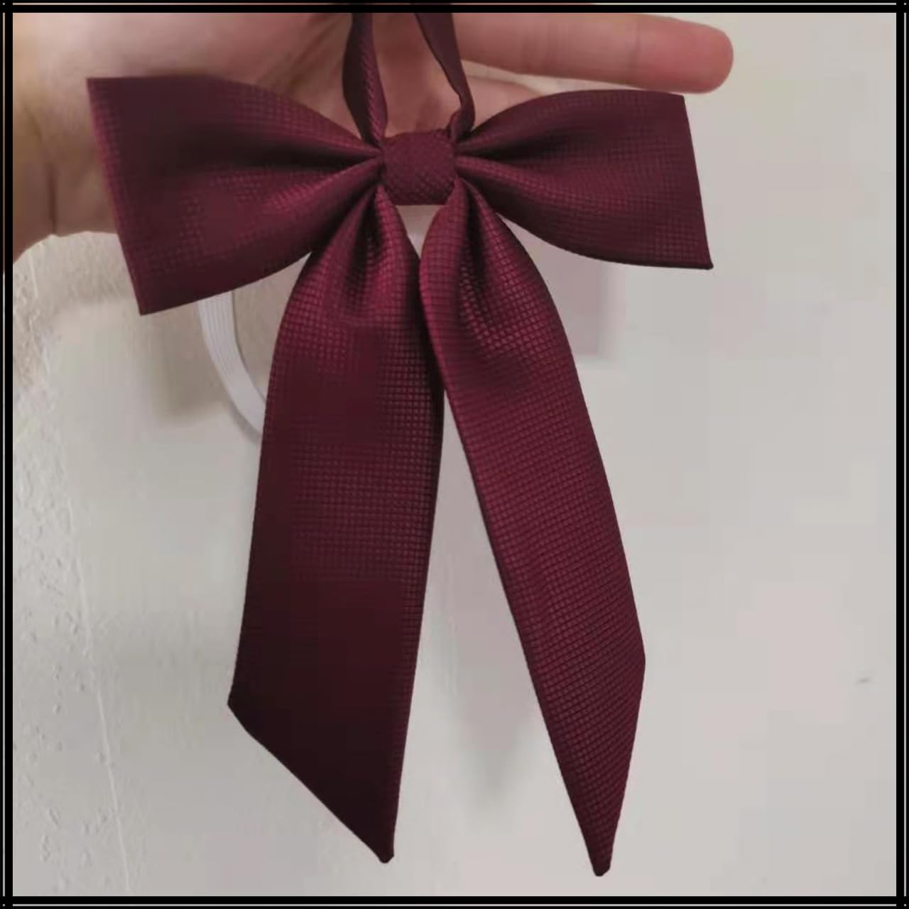 アピネスの[ホワイトファング] スクール リボン 制服 学生 無地 ワンカラー ファッション 小物 レディース NC031(ダークグリーン)｜アングル2