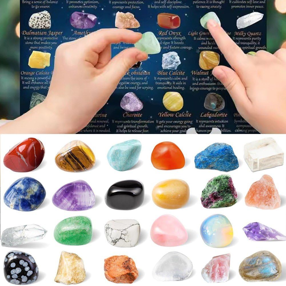 クリスマスアドベントカレンダー 宝石 24日 カウントダウン カレンダー 天然石 クリスタル ストーン ミ..