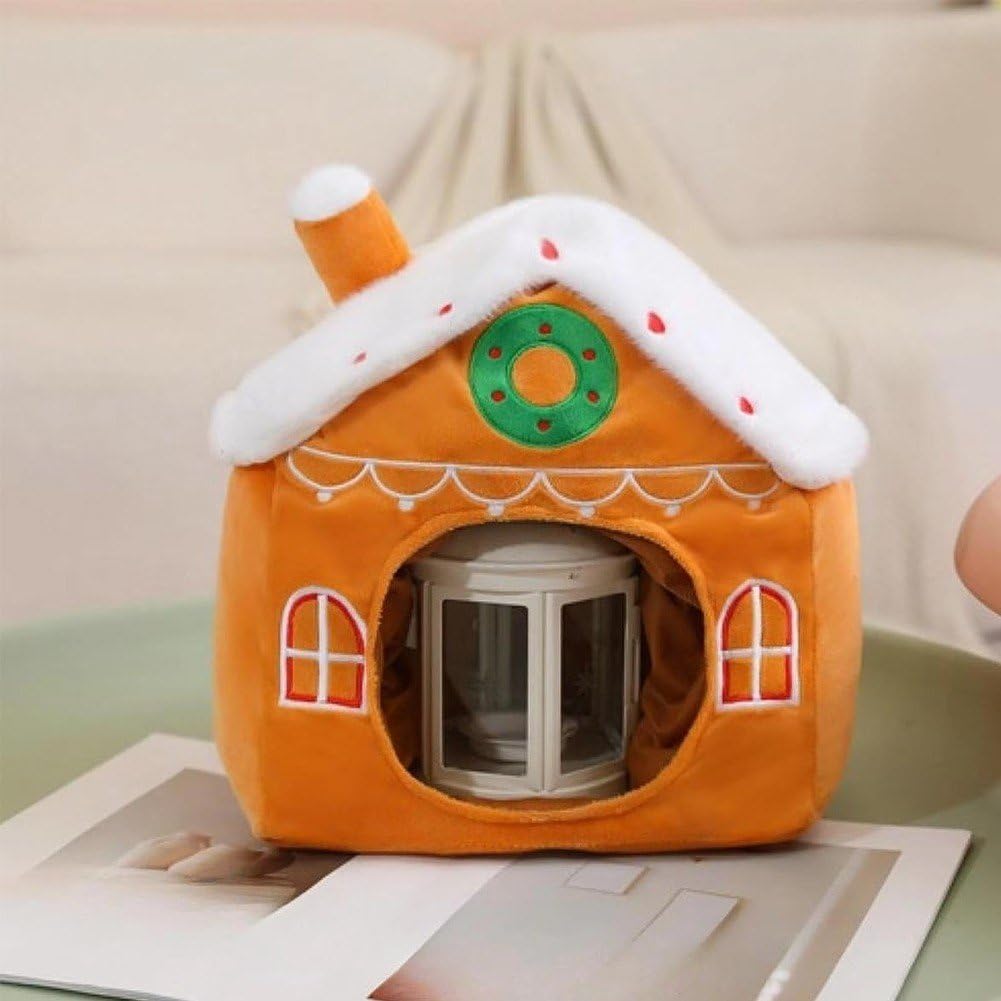 ぬいぐるみ帽子 ジンジャーブレッドハウス ヘッドギア パーティーハット ジンジャーブレッド 頭飾り 帽..