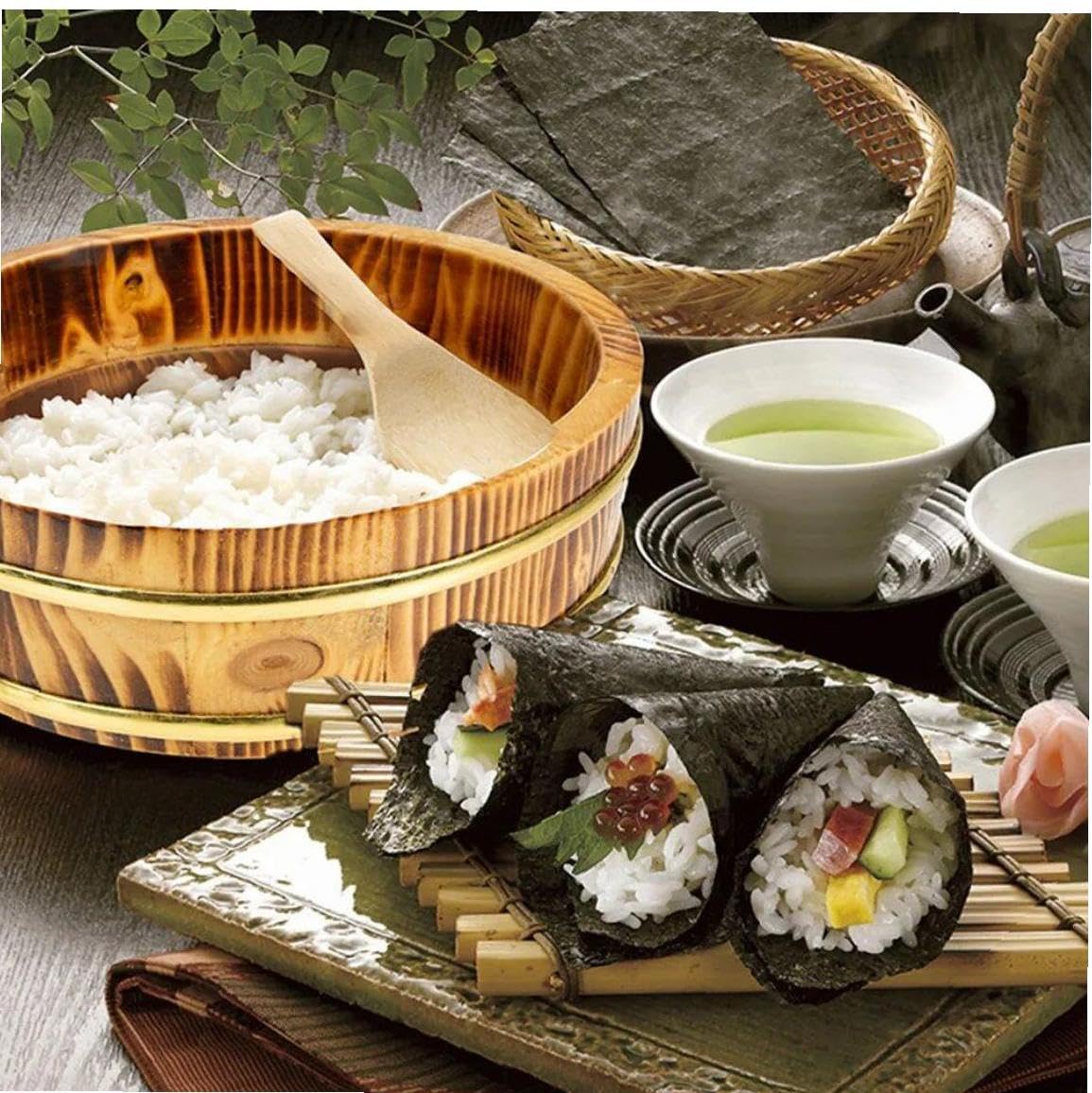 おひつ 寿司桶 飯台 木製 天然木 20cm キッチン用品 調理器具 [スタイル1]