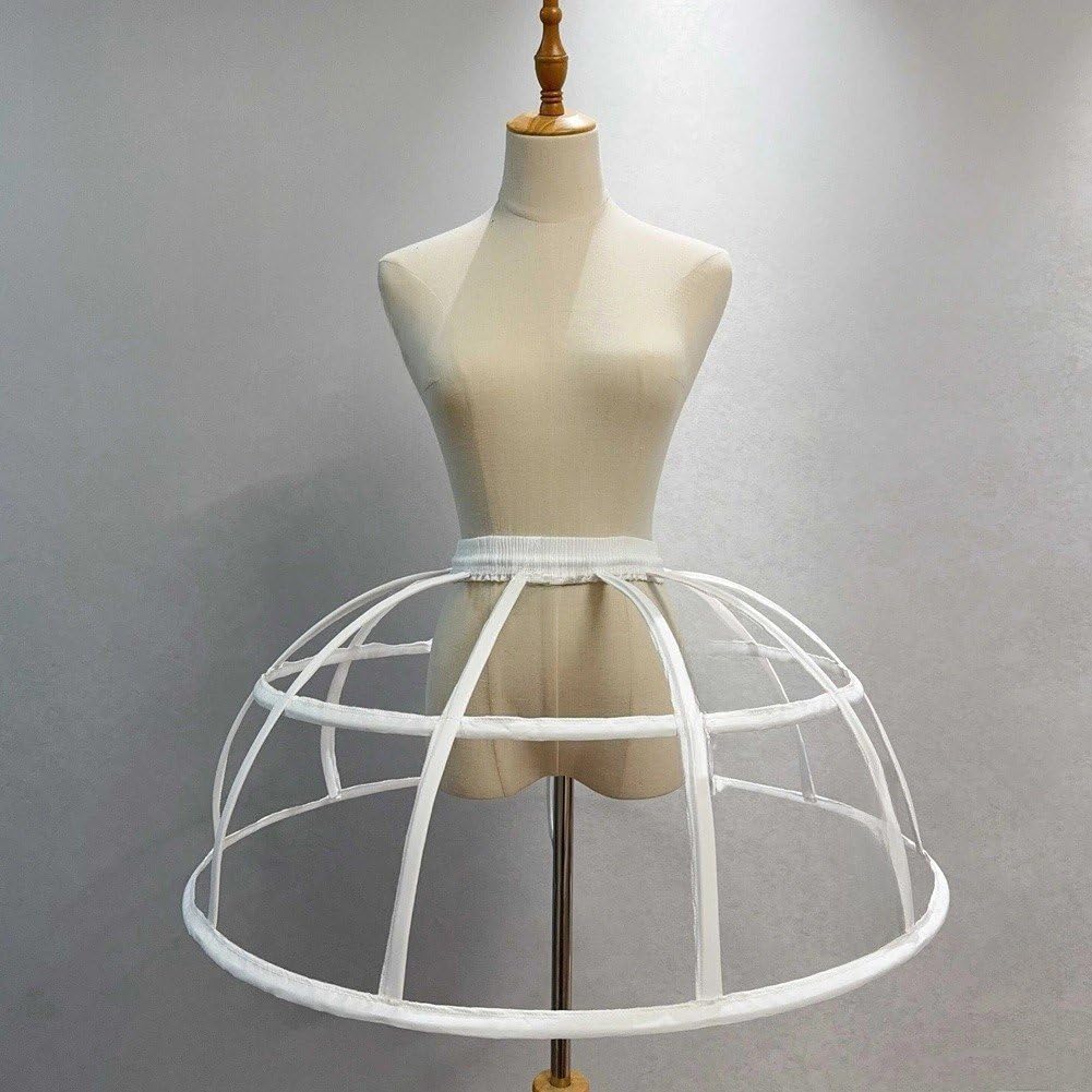 ロリータフープスカート カボチャ型 ペチコート ショートスカート 2フープ スリップ 女性 ウェディング..