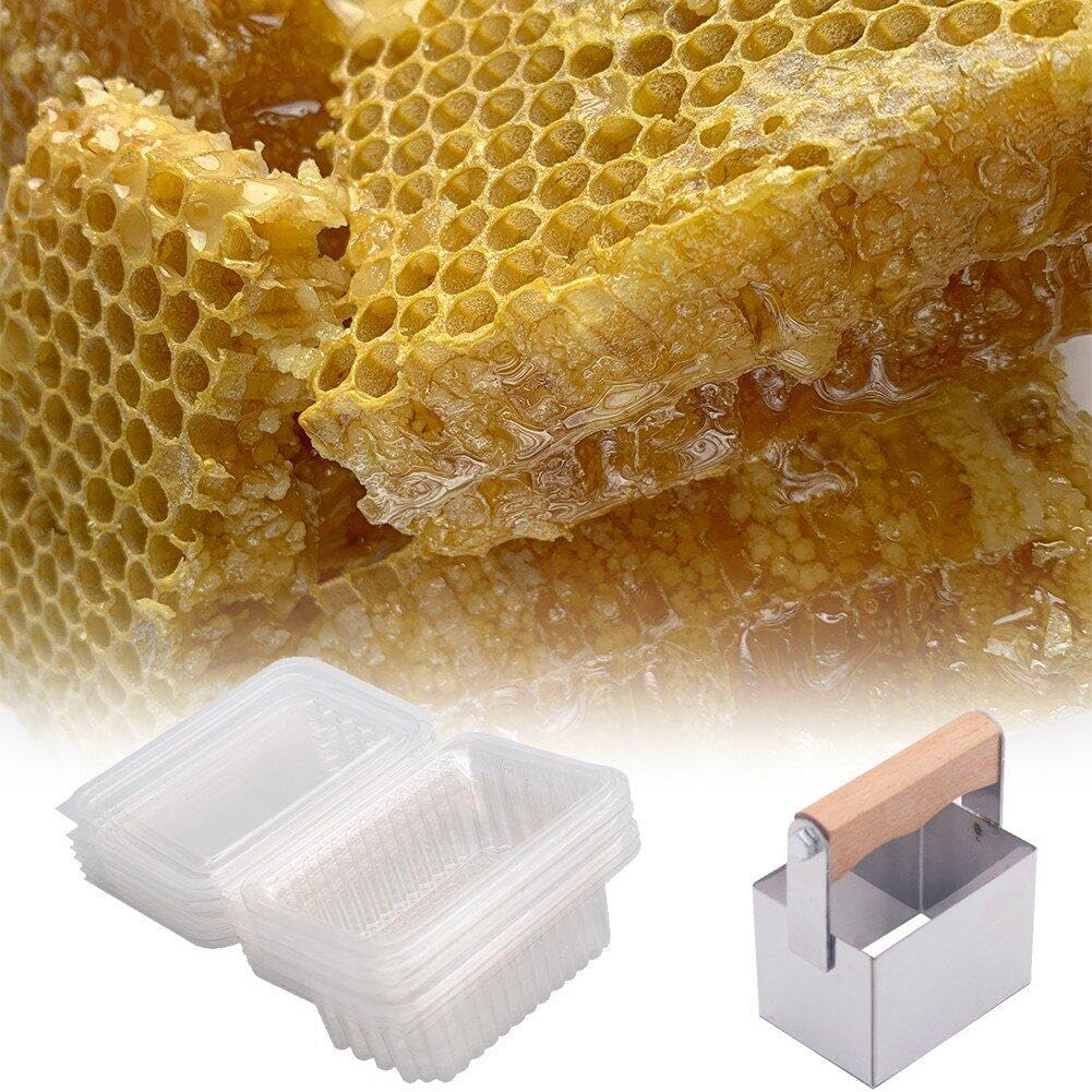 ハニーネストカッター スクレーパー ステンレス スチール コーム ハニーカッター プラスチック ボックス 養蜂 アクセサリー付き 収納ボックス 10個セット