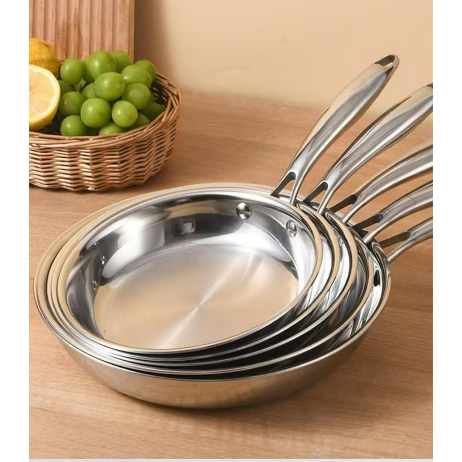 ステンレス フライパン くっつかないフライパン 調理器具 耐久性 軽量 食器洗機対応 手入れが簡単 有害..