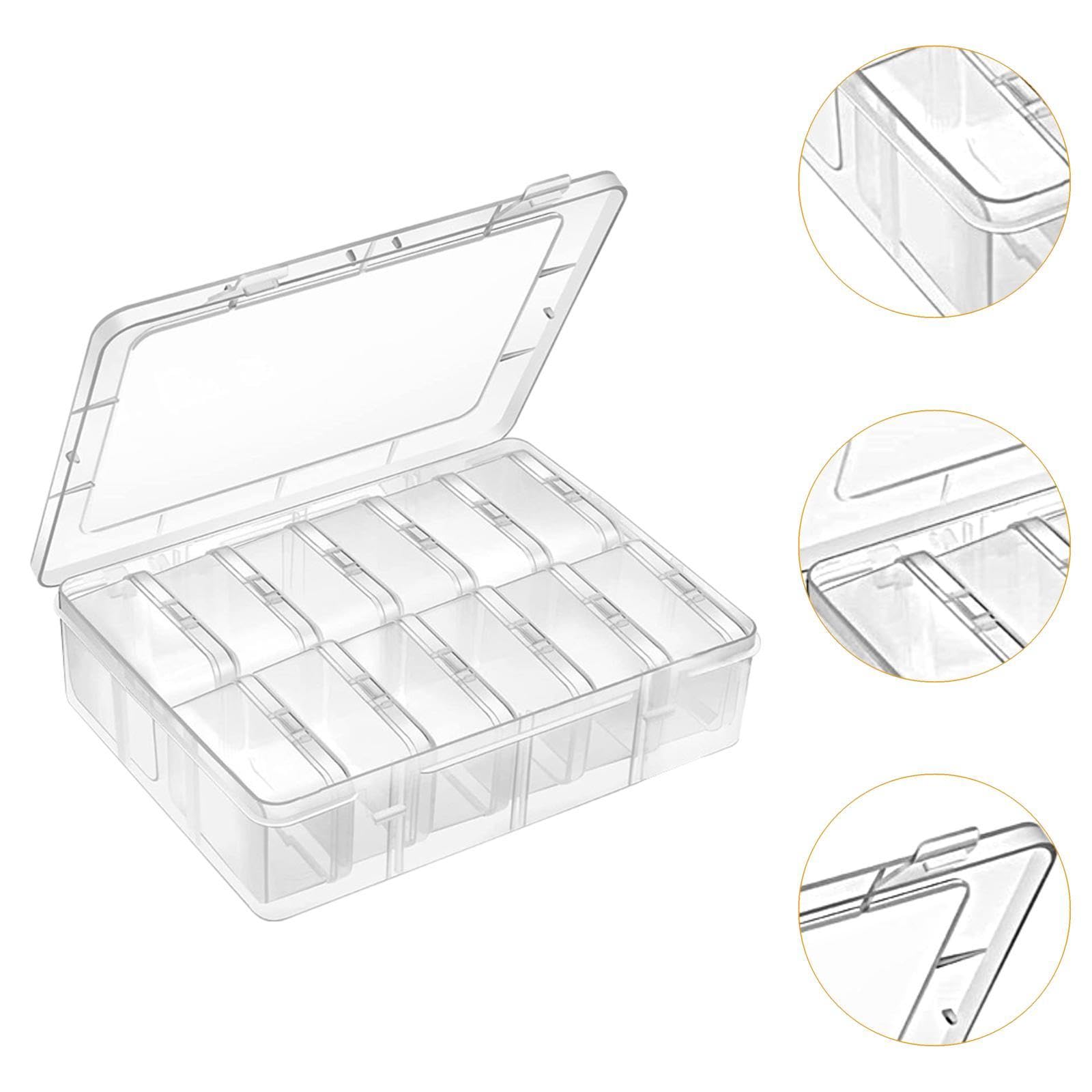 ラインストーンを作るビーズ収納ボックスジュエリー透明な12グリッドコンテナ