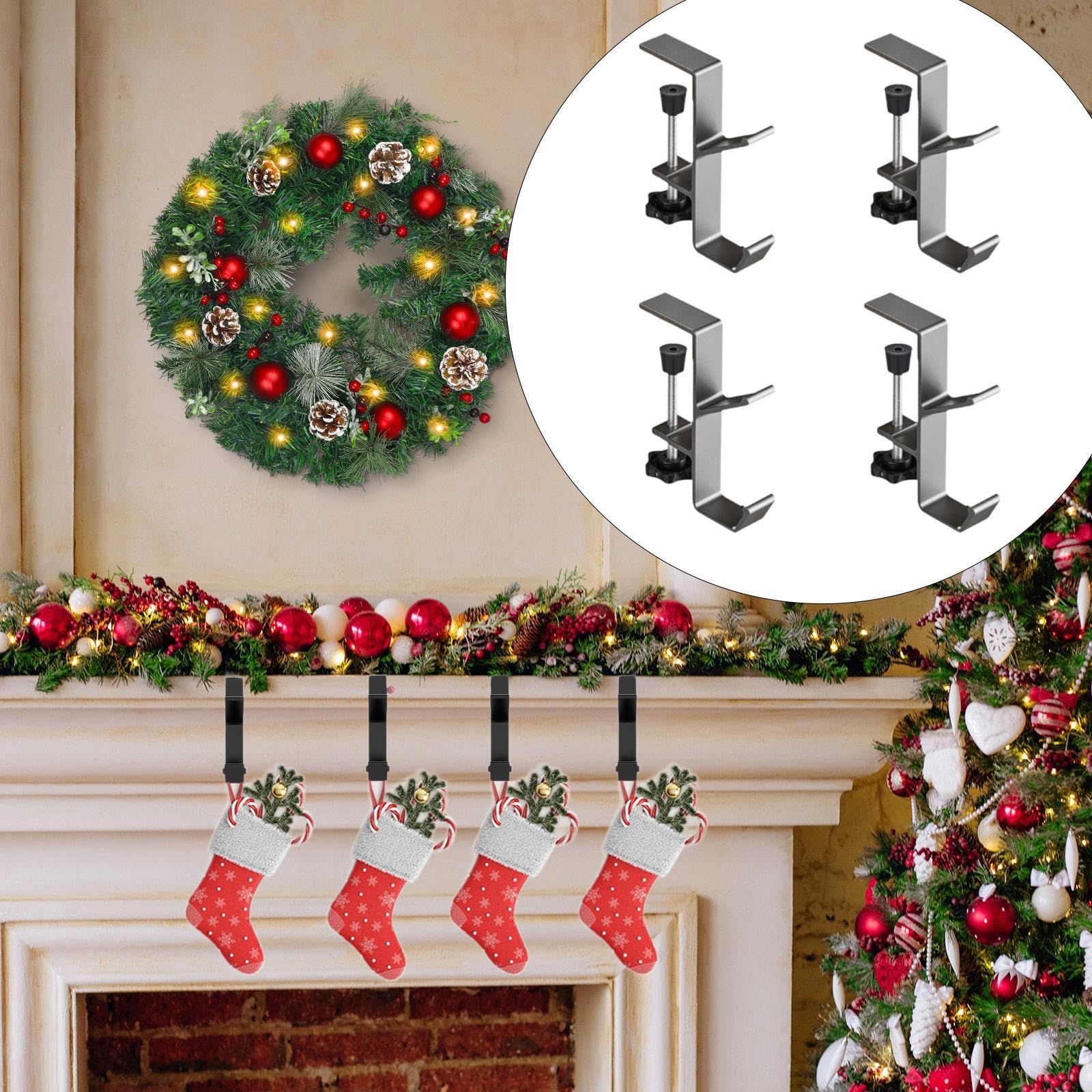 [] デスク用バッグホルダー4個 クランプ式バックパックハンガー ヘッドフォン収納フック, 銀