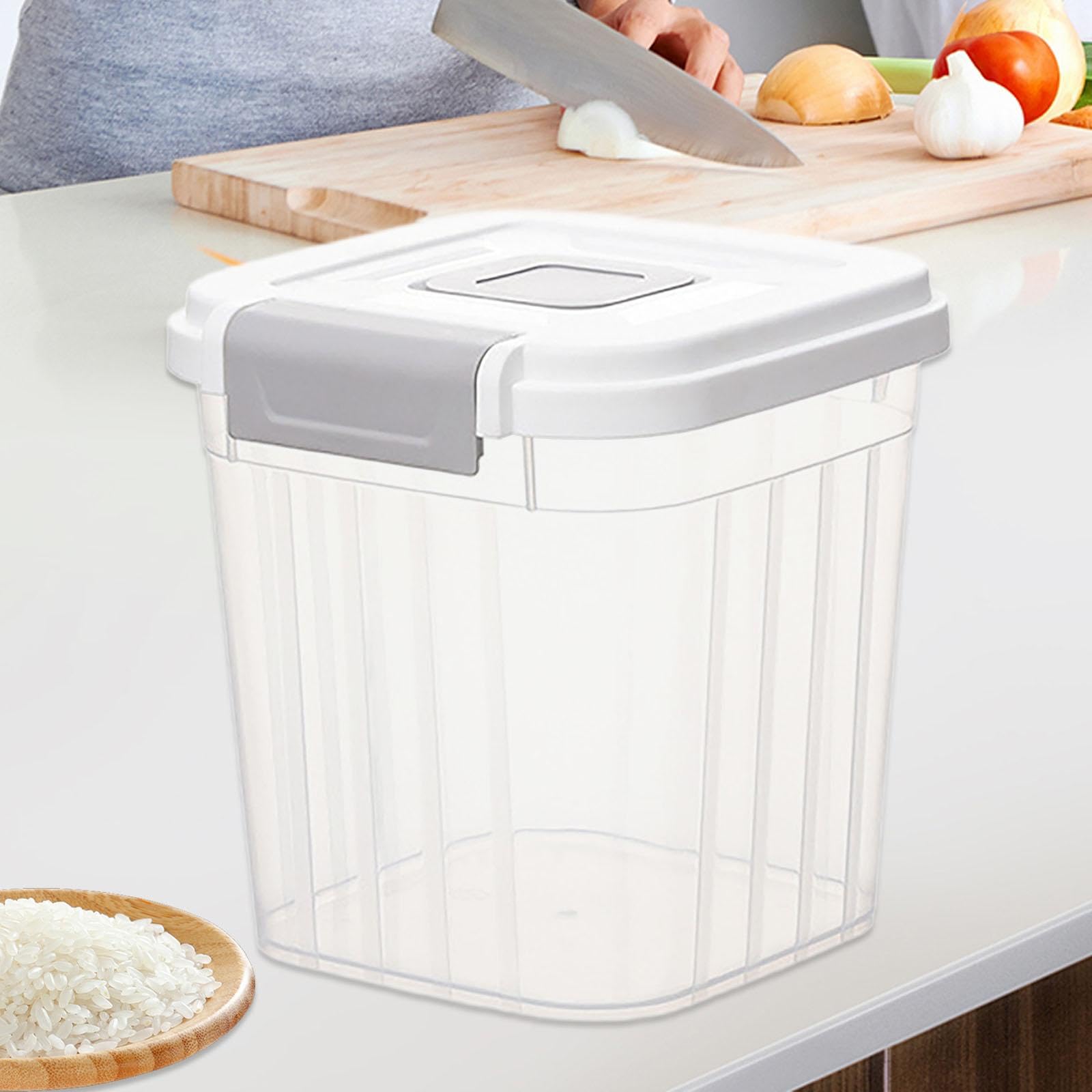 穀物保管容器 ライスボックス 食品収納ユニット 家庭用, クリア 5kg
