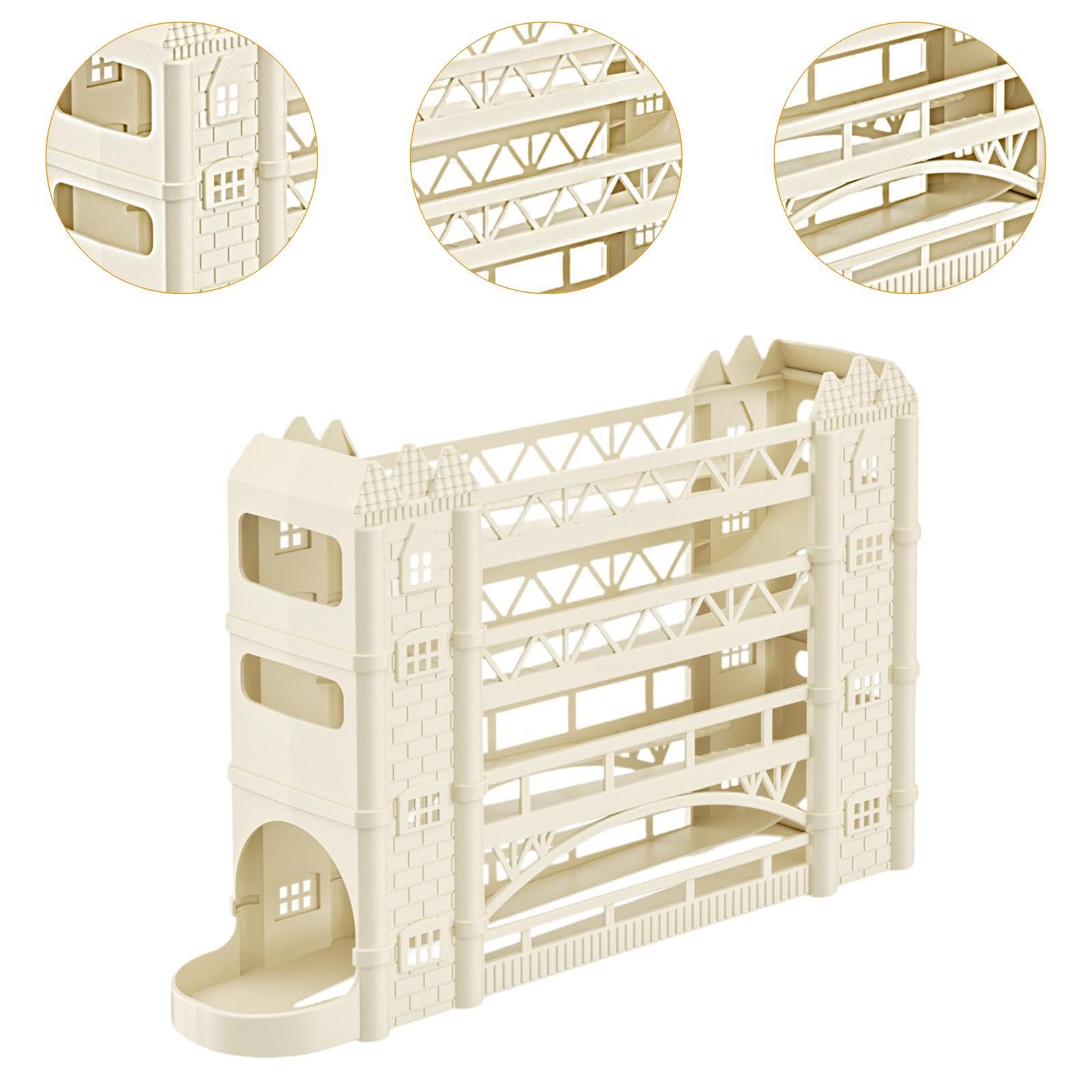 冷蔵庫用卵ホルダー 自動転がり卵容器 卵ディスペンサー キャビネット用 4段卵ホルダー, ベージュ