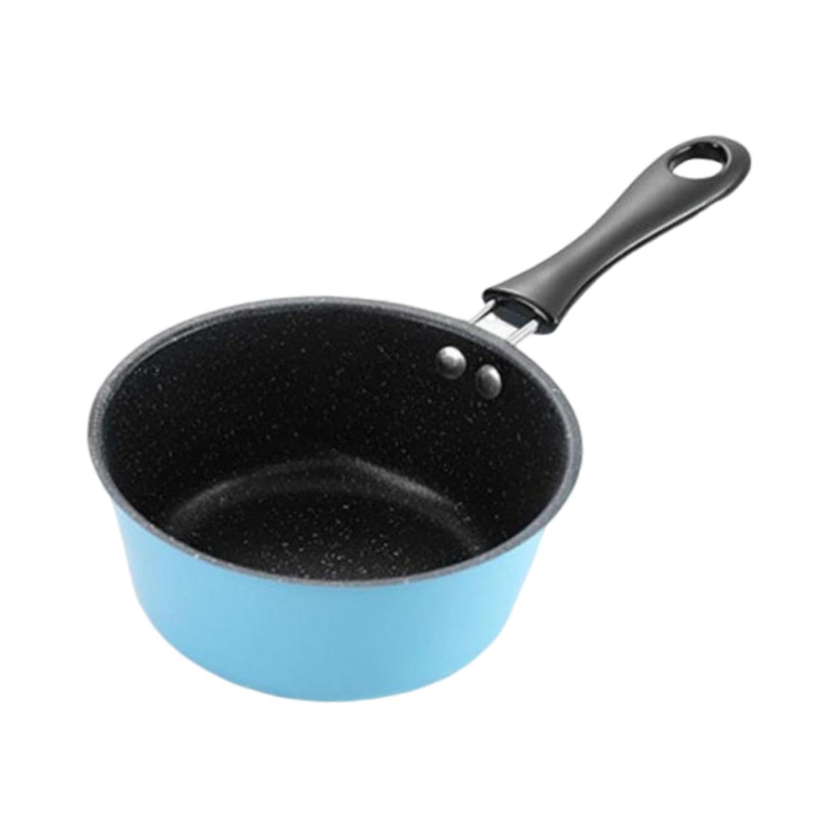 ミルクポット小型鍋調理器具用の鉄製ソースパン家庭用RV旅行, 青