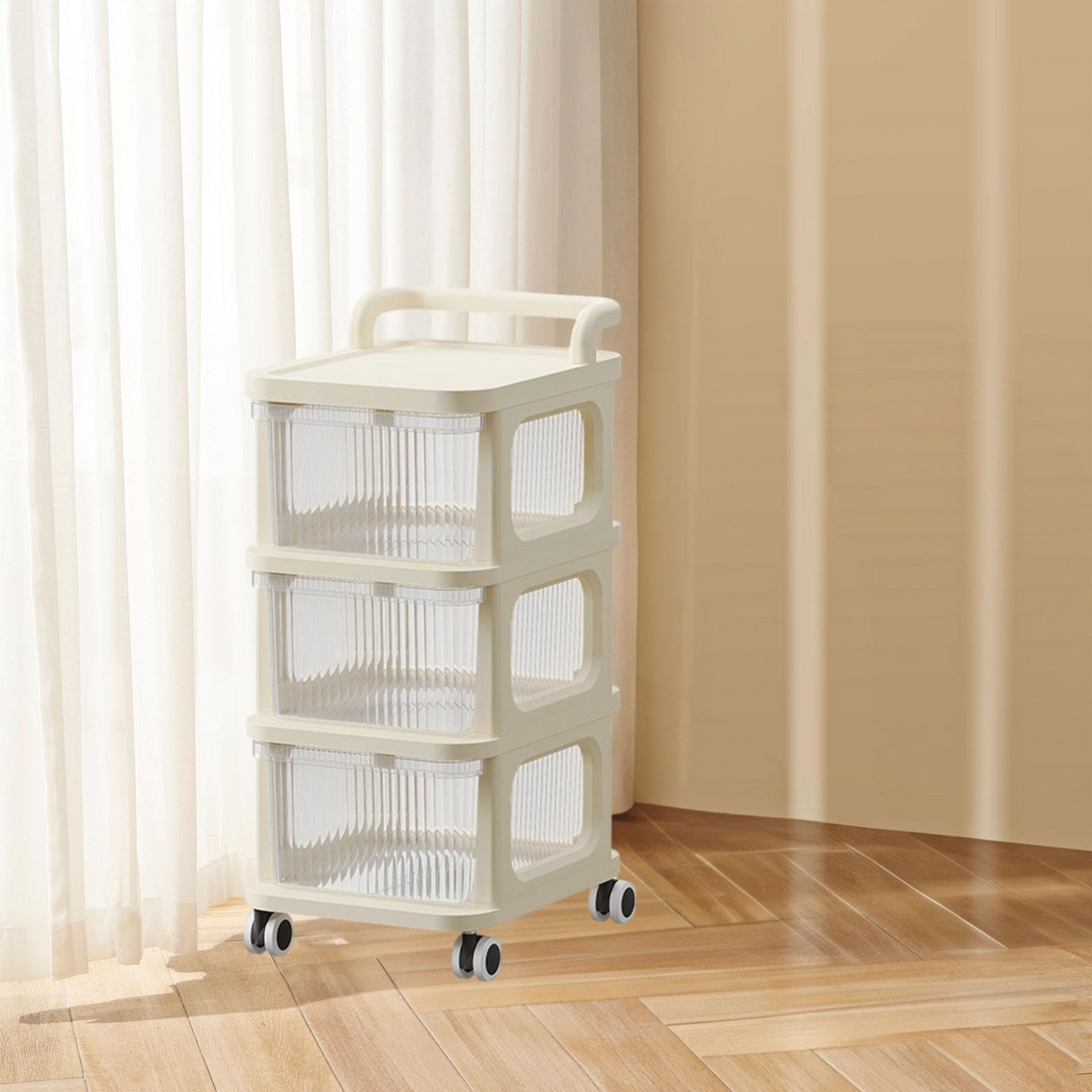 車輪付き収納カート メイクアップスタンド 便利な本棚引き出し付き, 5 ティア