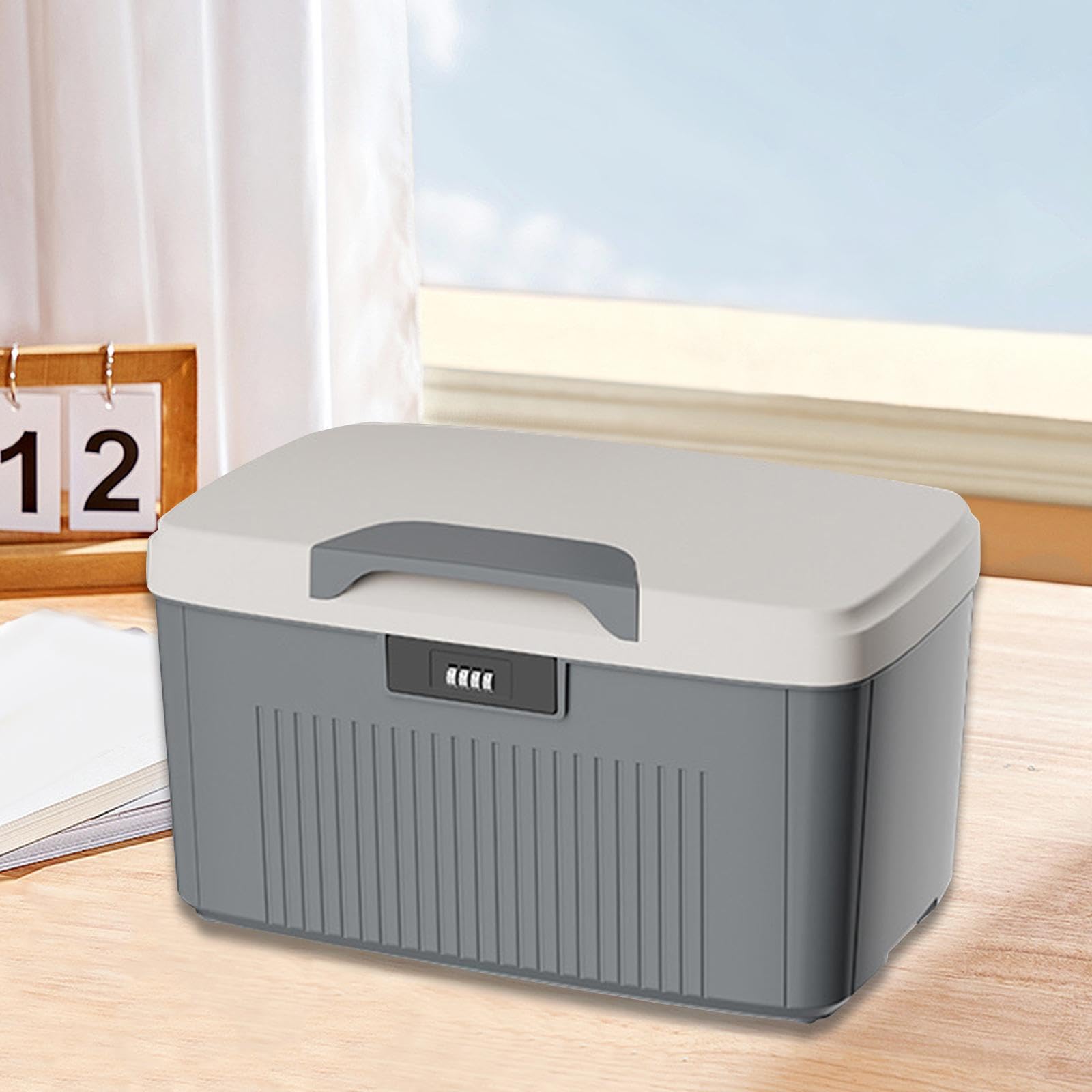 大型セキュリティボックス パスコード保護機能付き;高品質な収納ソリューション, グレー