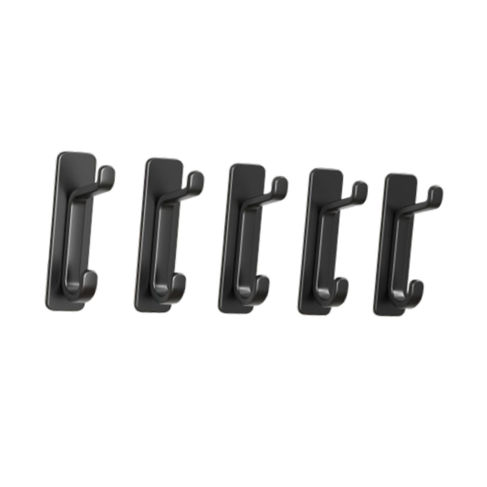 バスルーム用壁掛けフック5個セット、収納ハンガー、家庭や寝室に便利, 茶色