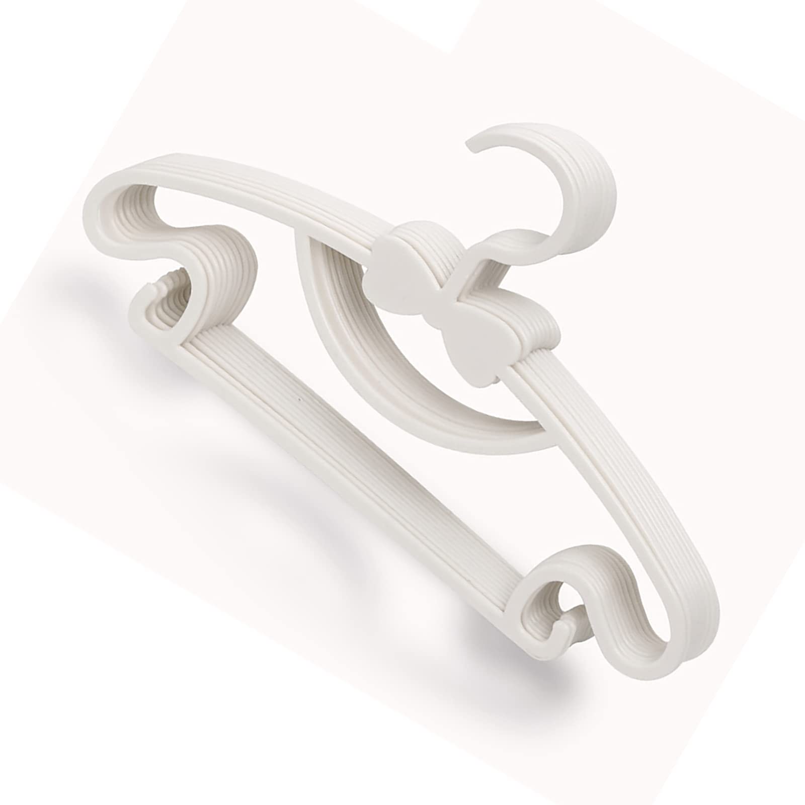 ベビーハンガー 10本セット 子供用ハンガー 高温に強いPP素材, キッズハンガー, 乾湿両用, ハンガー 赤ちゃん, 子供用ハンガー,室内 外干し, 子ども ハンガー, 乾湿両用, ハンガー 赤ちゃん 蝶ネクタイ(ホワイト)