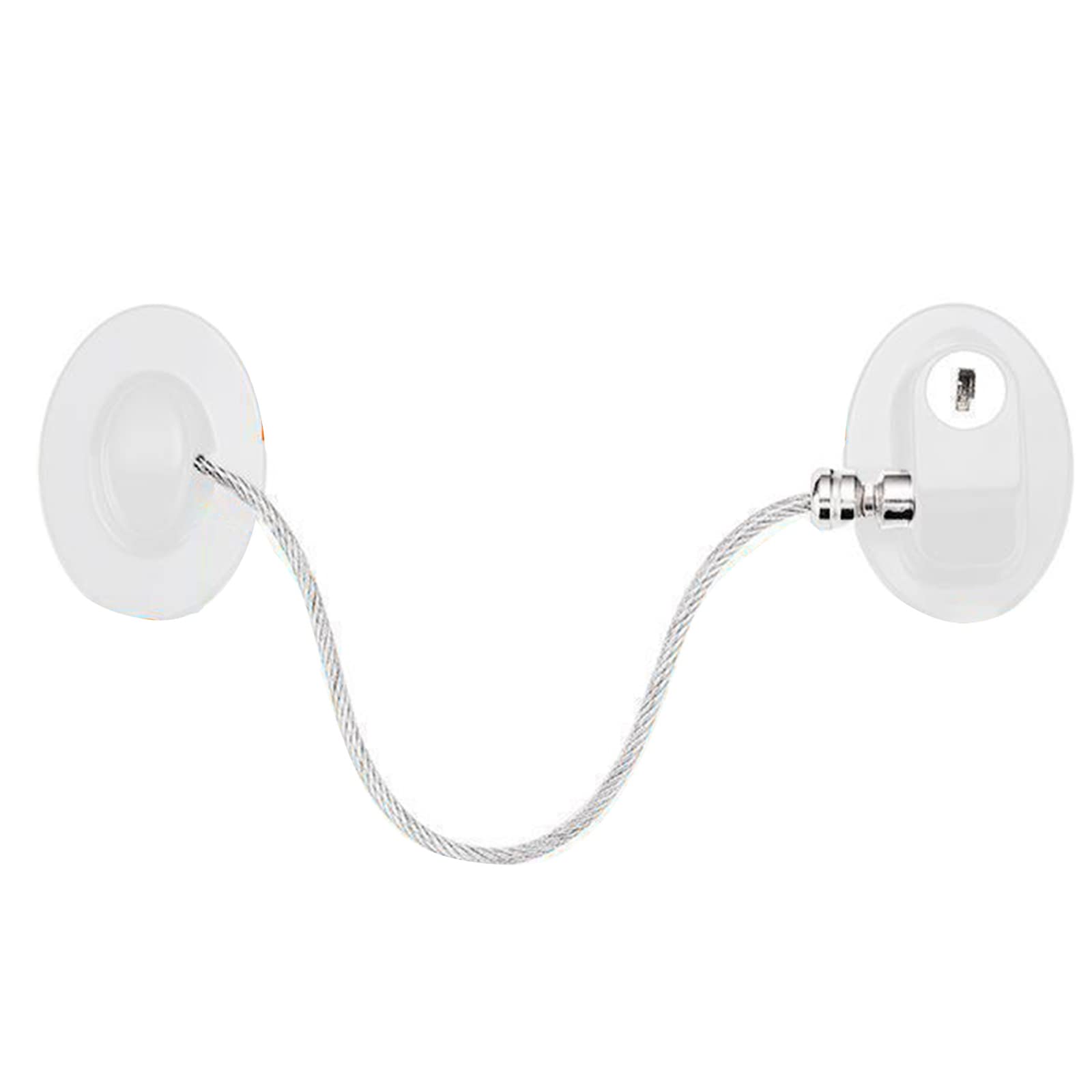 新型 ベビーガード 鋼線 鍵付きドアロック 冷蔵庫用ドアロック 引き出しロック キーロック型子供安全キ..