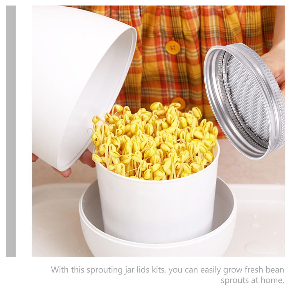 瓶用発芽蓋 発芽スクリーン メイソンジャー発芽蓋 メッシュ発芽ストレーナー ステンレス製 取り外し可..