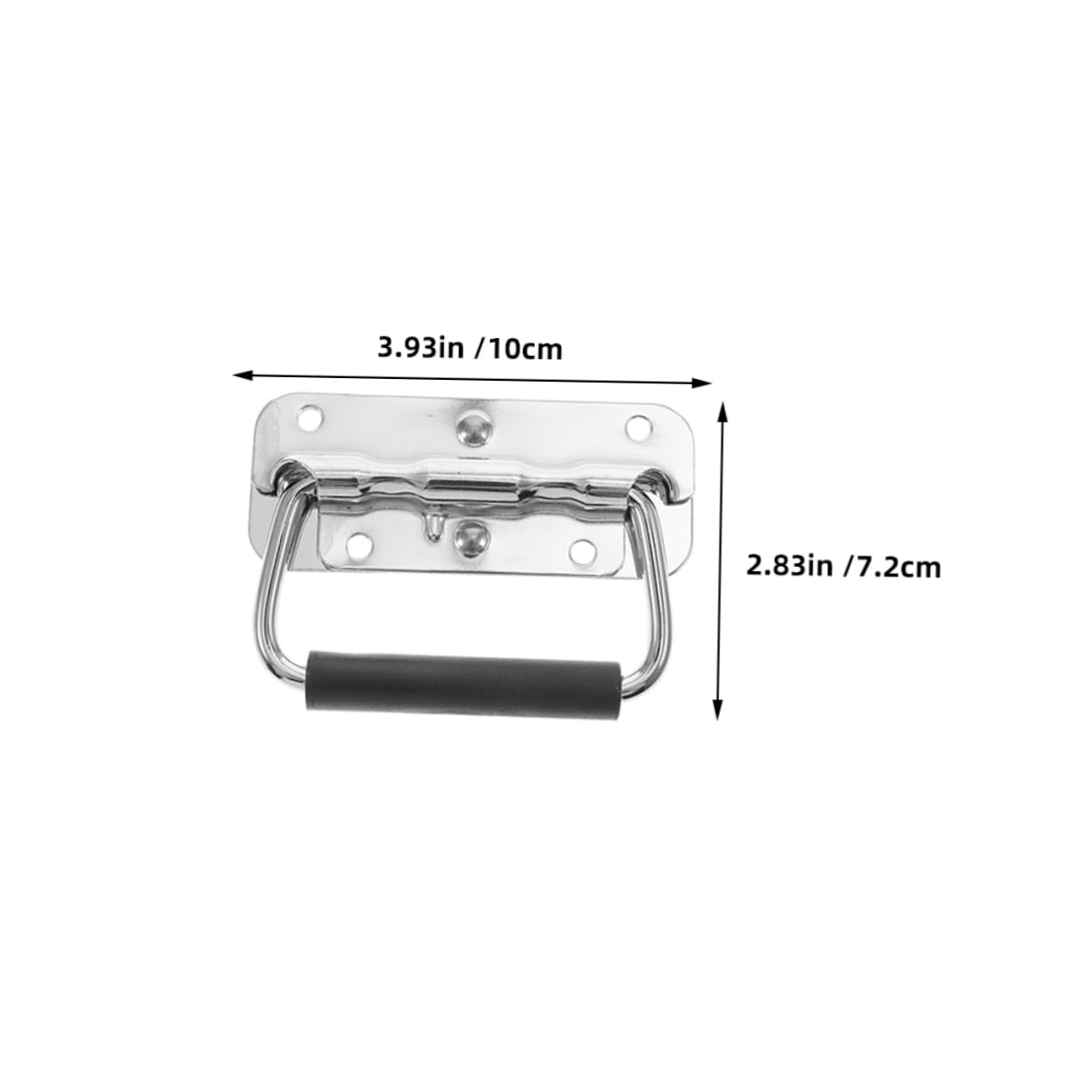 アピネスの4個 折りたたみ式 製 キャリー ル 工具箱 産業機器用 耐久性持ち手 工具ケース用 折畳み取っ手｜アングル3