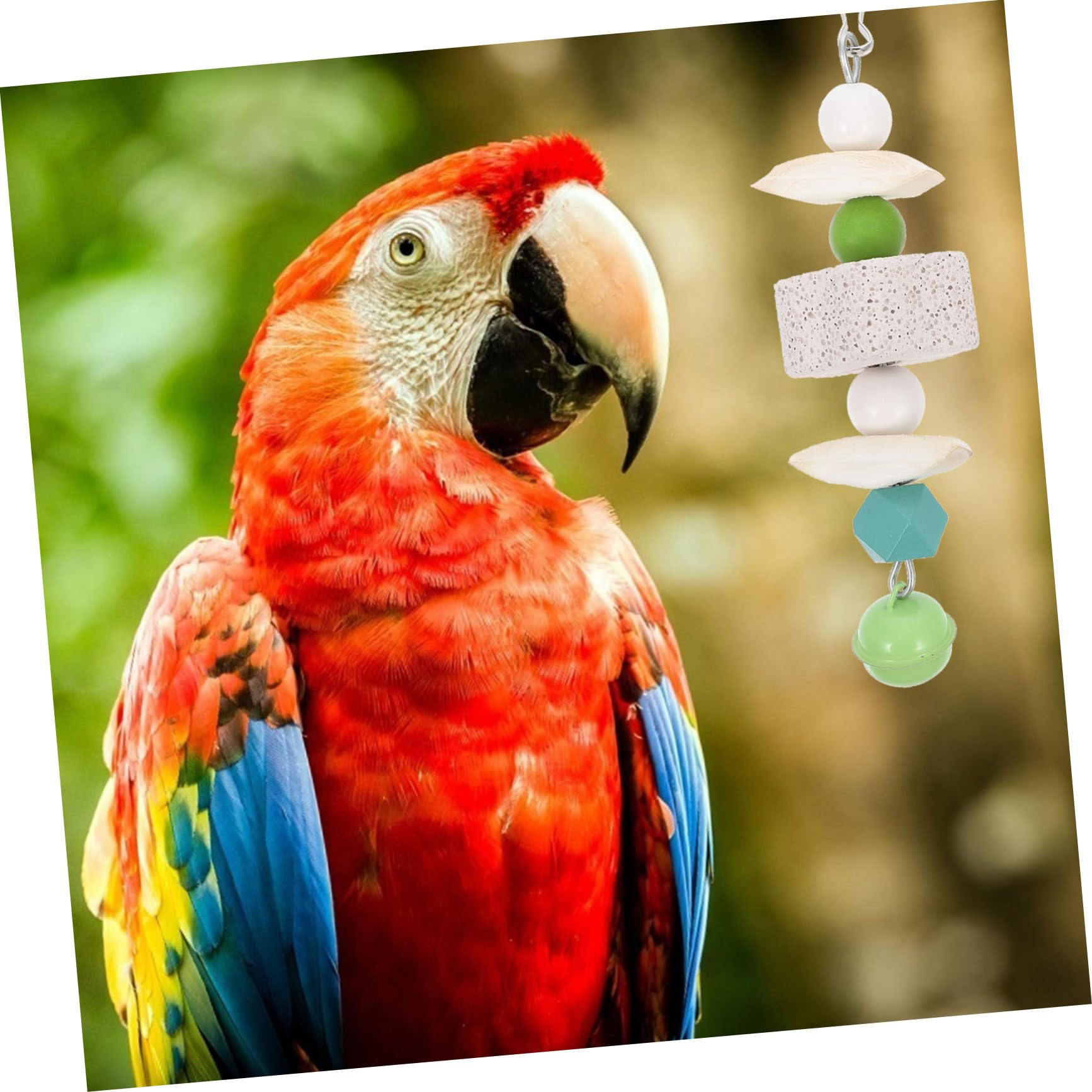 鹦鹉用 咀嚼おもちゃ 吊り下げ式鳥の噛む シウム補給と歯の健康促進 ストレス解消と遊び延長に
