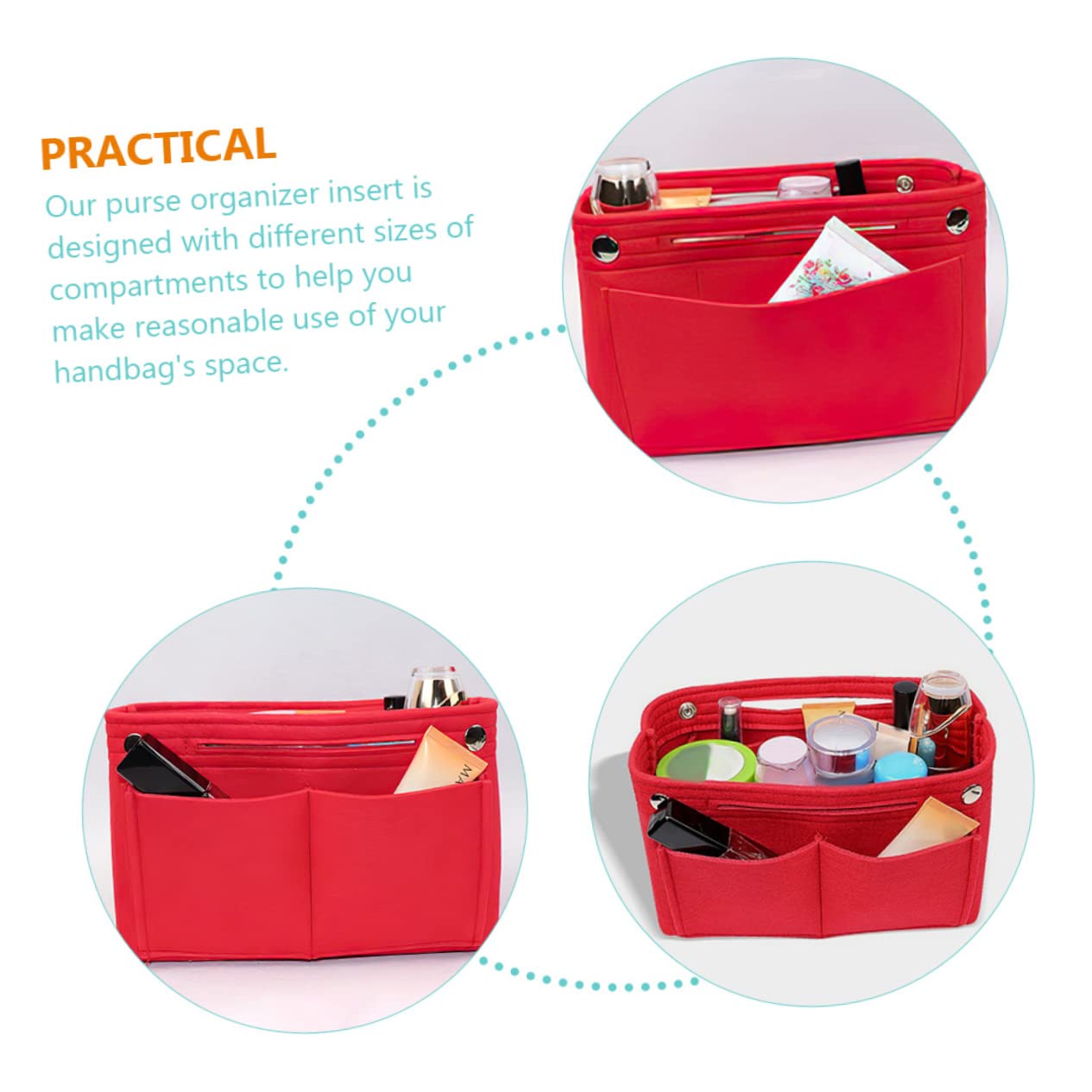 バッグライナー bag organizer pocket インサート ドア財布オーガナイザー アクセサリー 以上 ライナー..