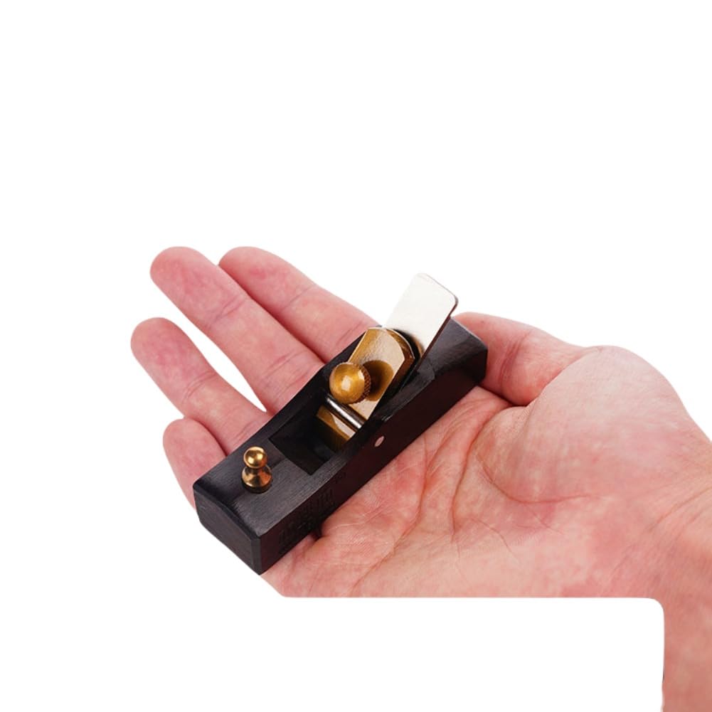 鉋 かんな DIY ウッドカンナ 細工用 黒檀豆鉋 ミニカンナ 大工 木工 工作 作業 切削工具 13mmカッター幅