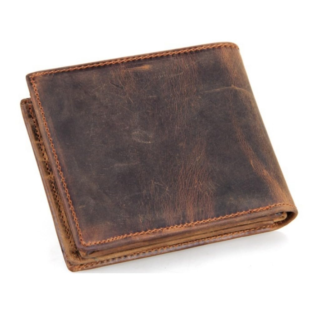 [] 財布 ショートウォレット メンズ RFIDウォレット (茶色がかった黄色)