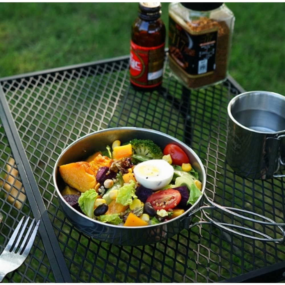 户外杯、碗、登山、便携水壶5件套、野营野餐烧烤、旅行钓鱼餐具 (杯碗5件套)