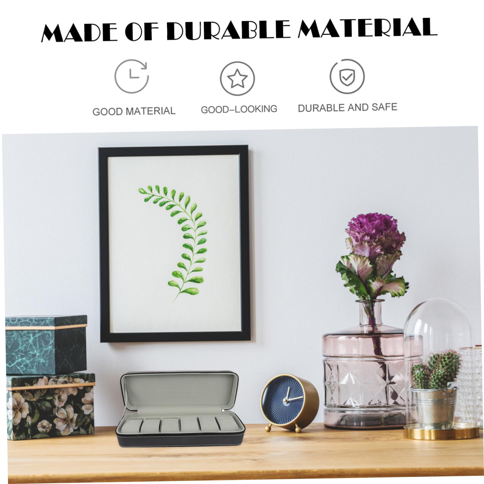 素材製 腕時計収納ケース メンズ レディース用 携帯便利なウォッチ ー 時計保護内蔵クッ 付きシンプル..