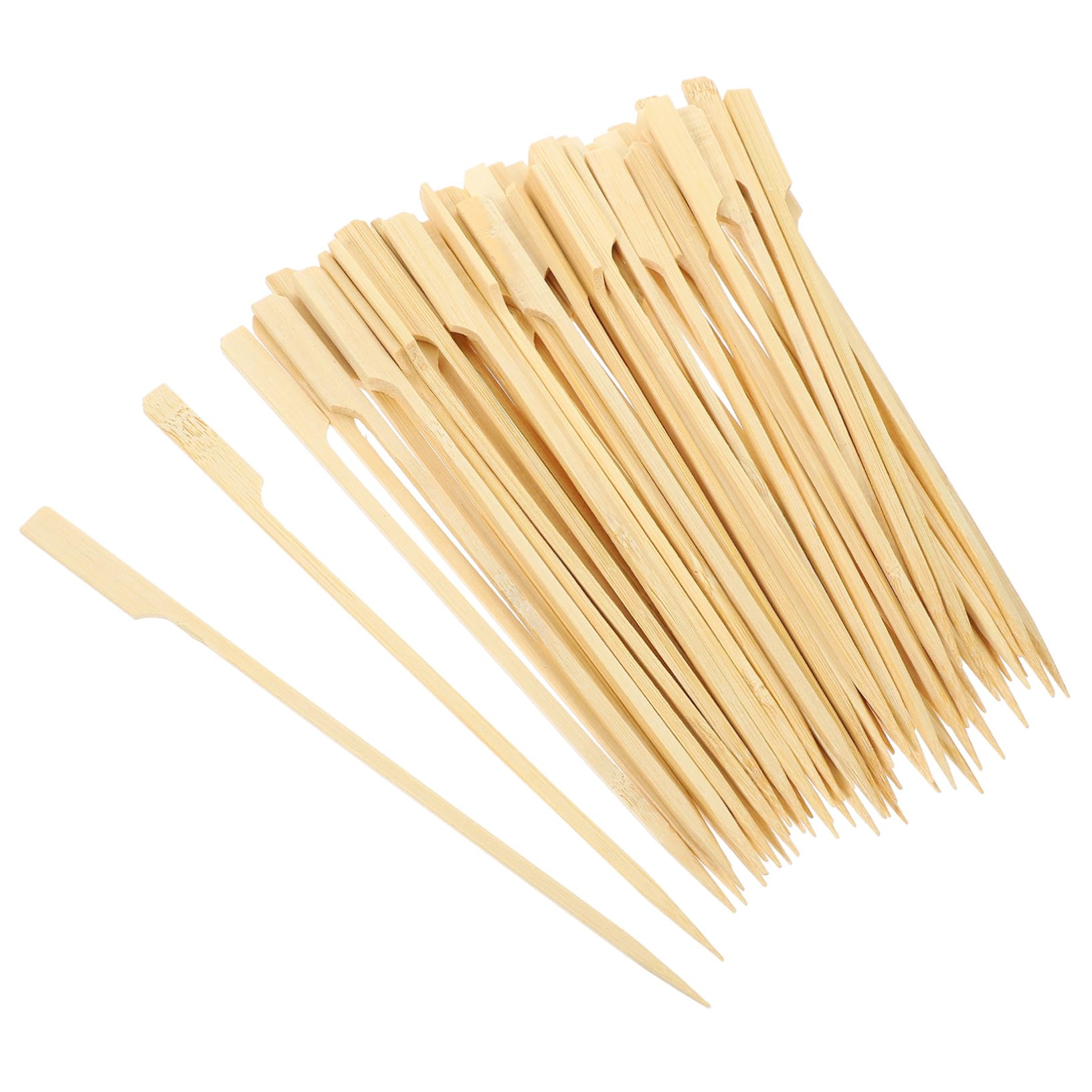 200個 多機能パーティー用竹串 軽量バーベキュースティック キャンプ グリル対応 天然竹製変形防止加工