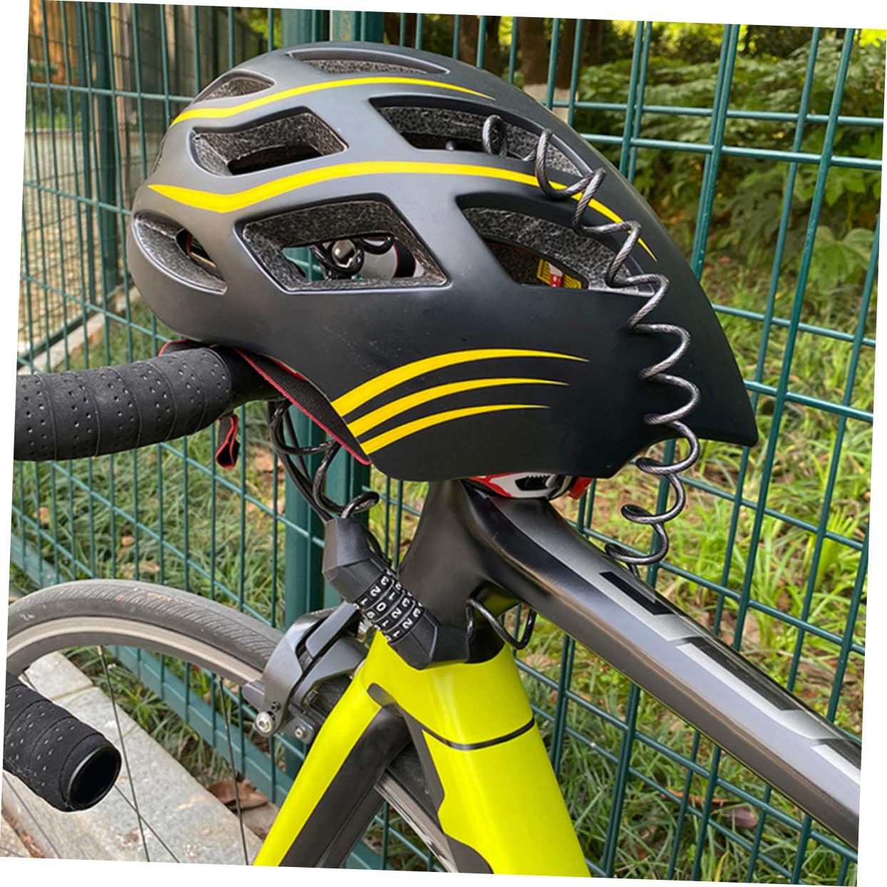 耐錆防水ダイヤル式自転車ロック 軽量携帯可能 桁暗証設定 頑丈設計 マウンテンバイク ロードバイク ス..