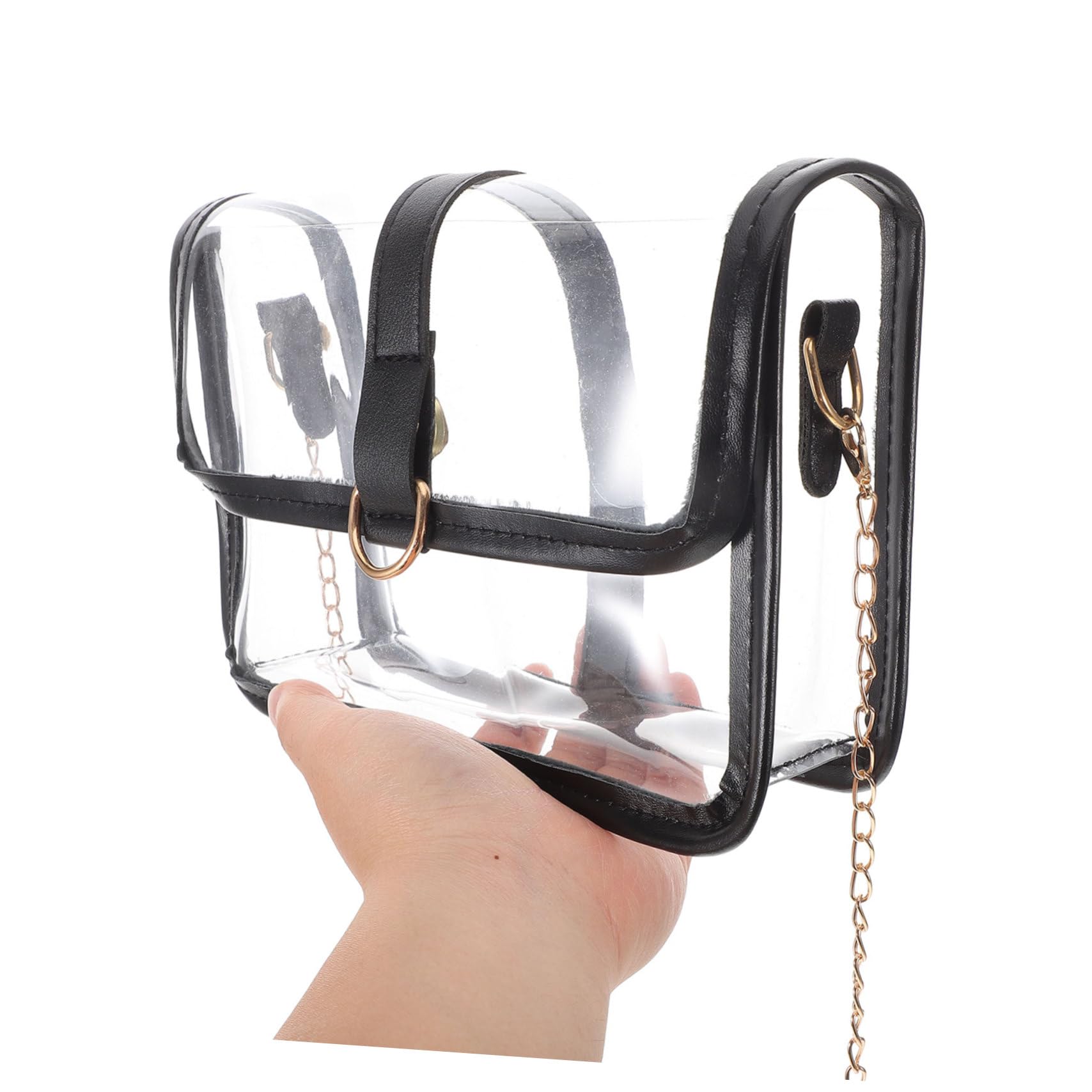 [] 透明でおしゃれな単肩バッグ レディースクリアショルダーバッグ 防水仕様 大容量 通勤 通学 コンサートやスポーツ観戦に