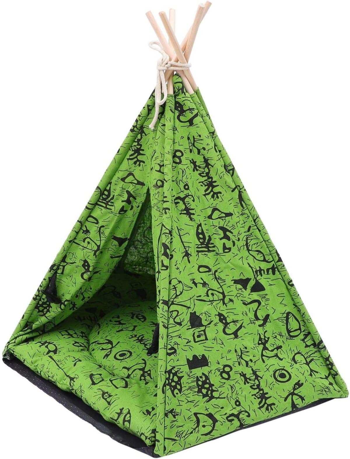 ケンネルネスト 大型犬用 白底 プラスチック滑り止めオックスフォード布 犬猫両用 屋内/屋外ペットテントベッド B11