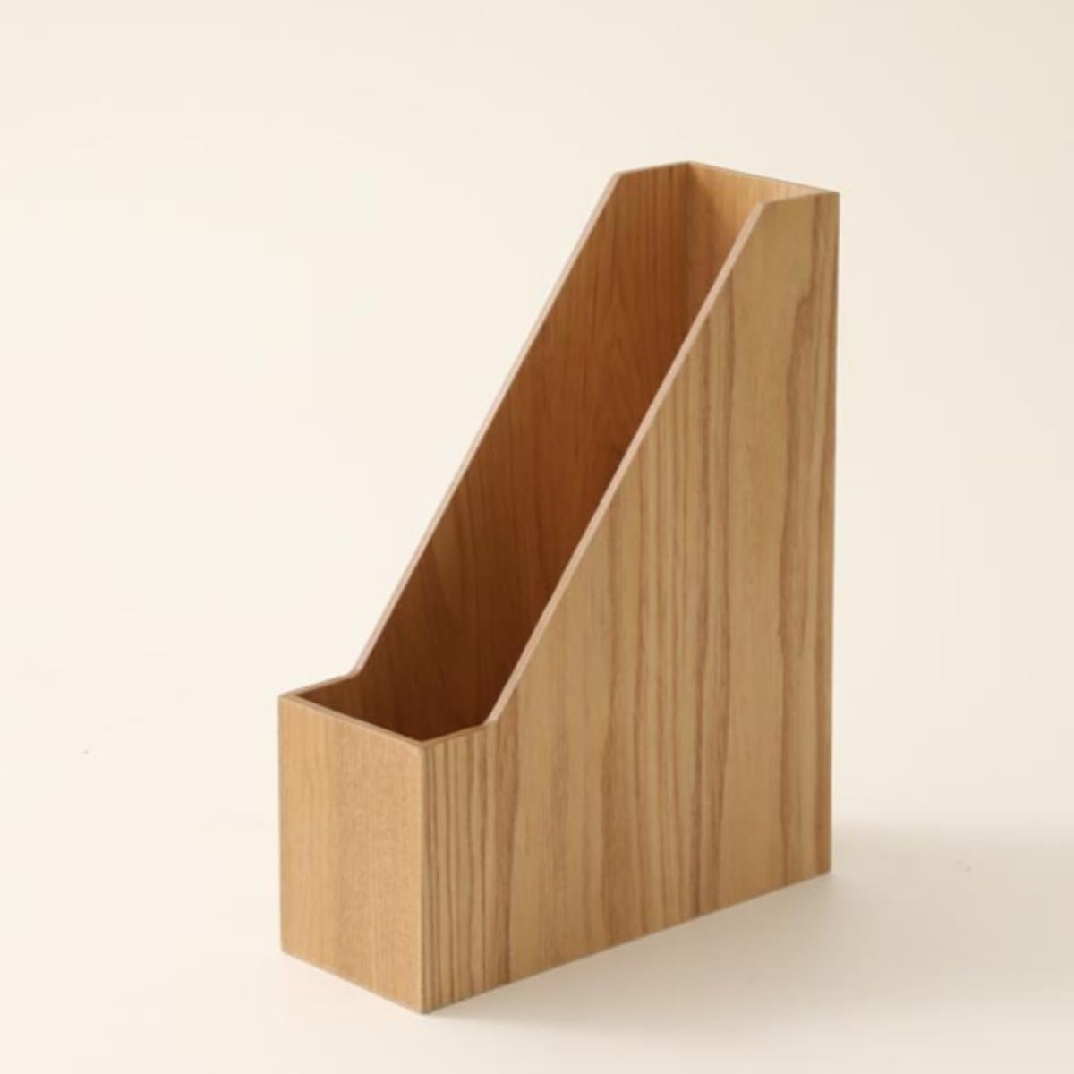 木製本立て 卓上ブックスタンド 雑誌・新聞・書類収納 オフィス・デスク用 小物入れ付き P11