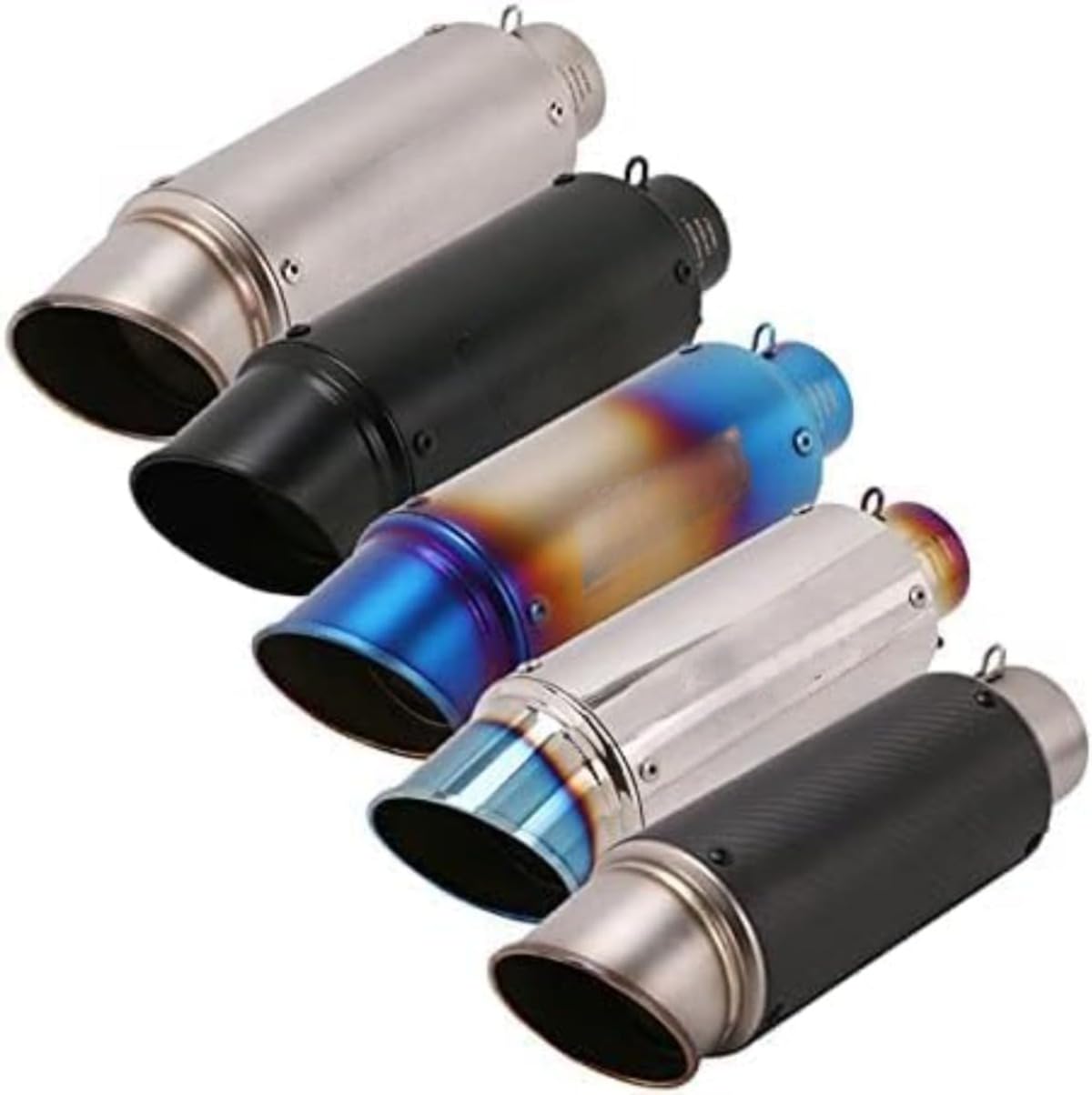 バイク用 スリップオンマフラー サイレンサー 差込口 51mm 汎用 ステンレス製 M11