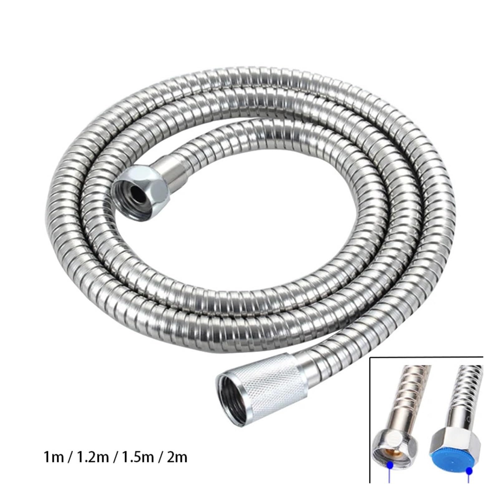 1.5m 2m フレキシブルステンレス配管ホース シャワーヘッドチューブ 1-2m バスアクセサリー 給湯器 家庭用配管(2m)