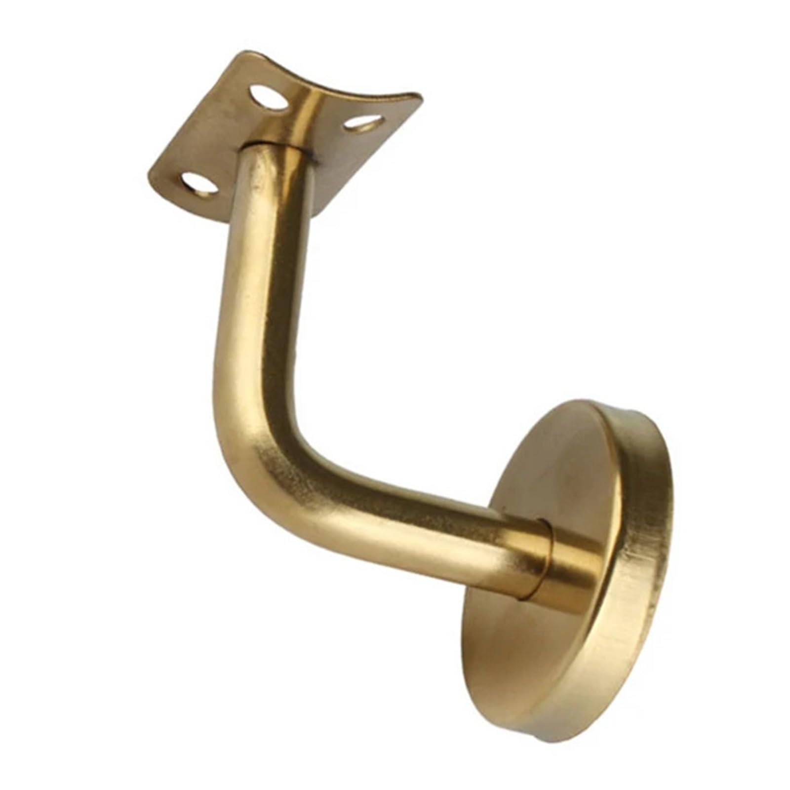 1 個ゴールド手すりバニスターサポートステンレス鋼階段レールブラケット手すり壁掛け家具ハードウェアアクセサリー(Flat)