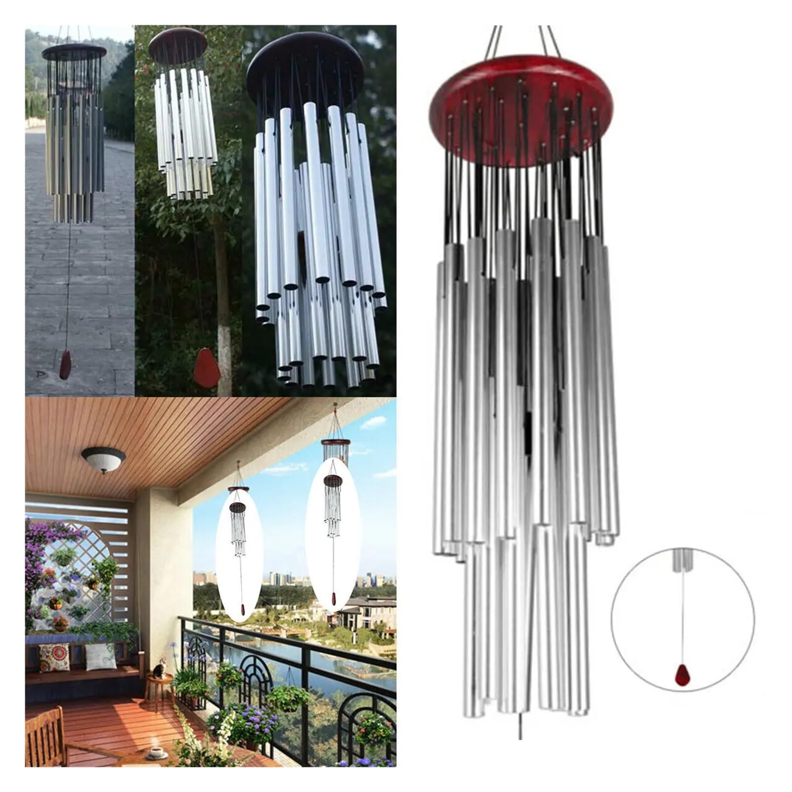 アンティーク 27 チューブ ウィンドチャイム チャペル ウィンドベル ドア吊り飾り ウィンドチャイム ホームデコレーション