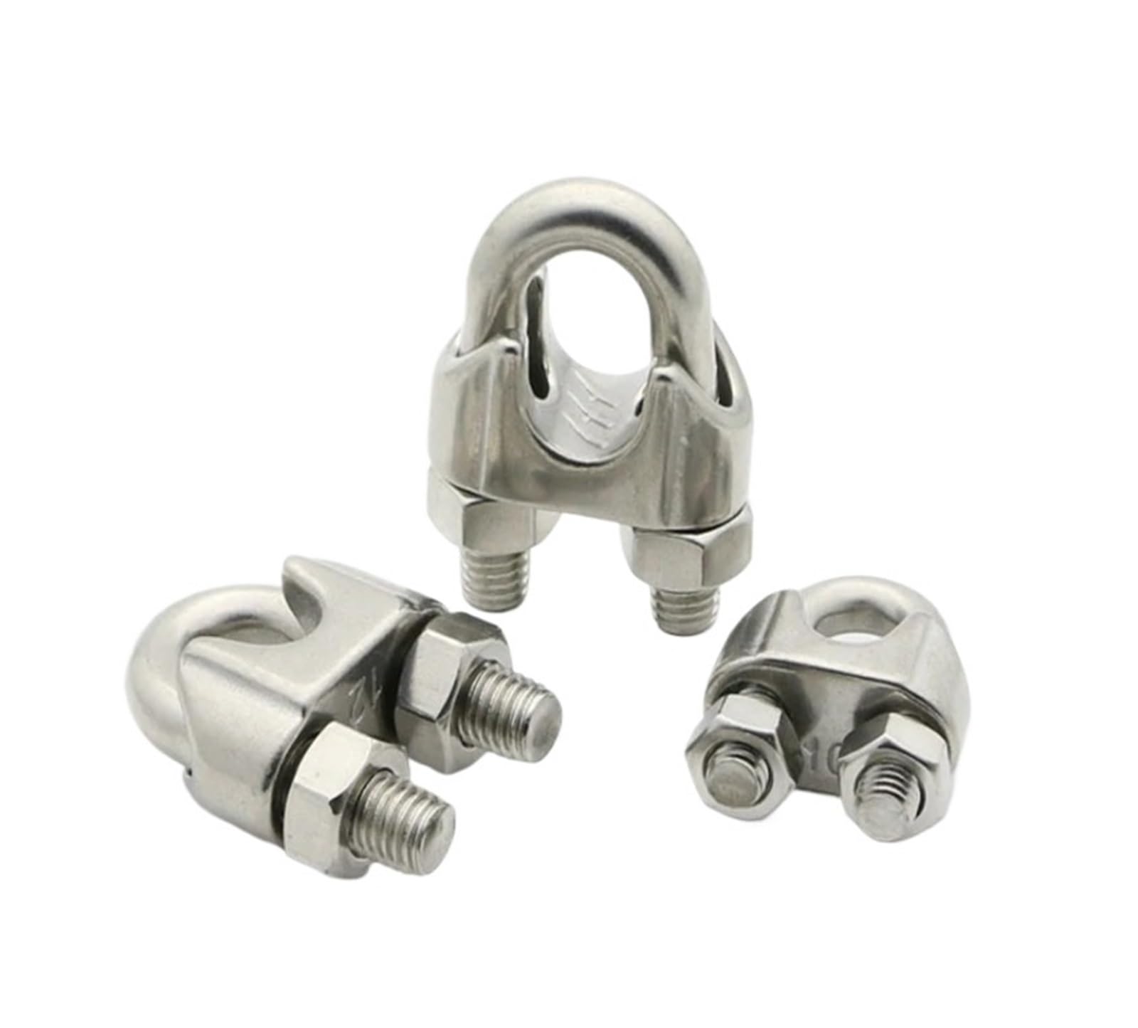 U型クランプワイヤークリップ2mm-16mmロープクリップケーブルボルトリギングハードウェアクランプ304ステンレススチール(1pcs M16)