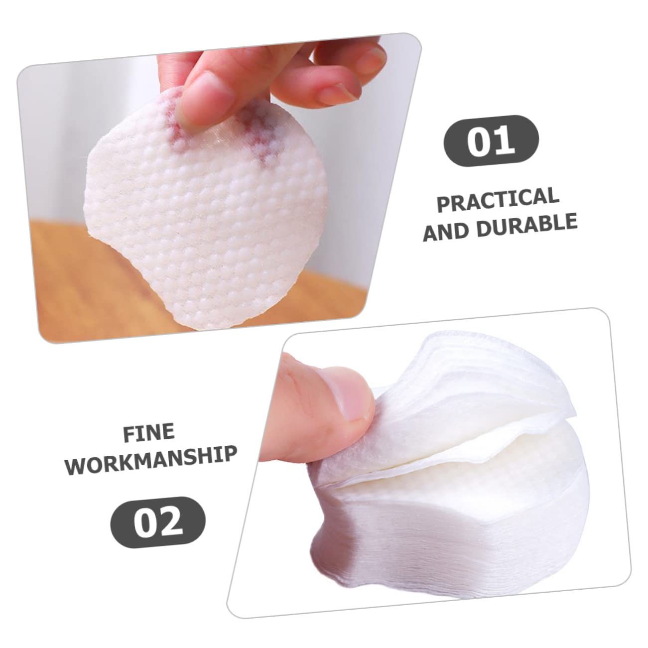 1200個 フェイス メイクアップ リムーバー フェイス クリーニング パッド 不織布 ファブリック フェイ..