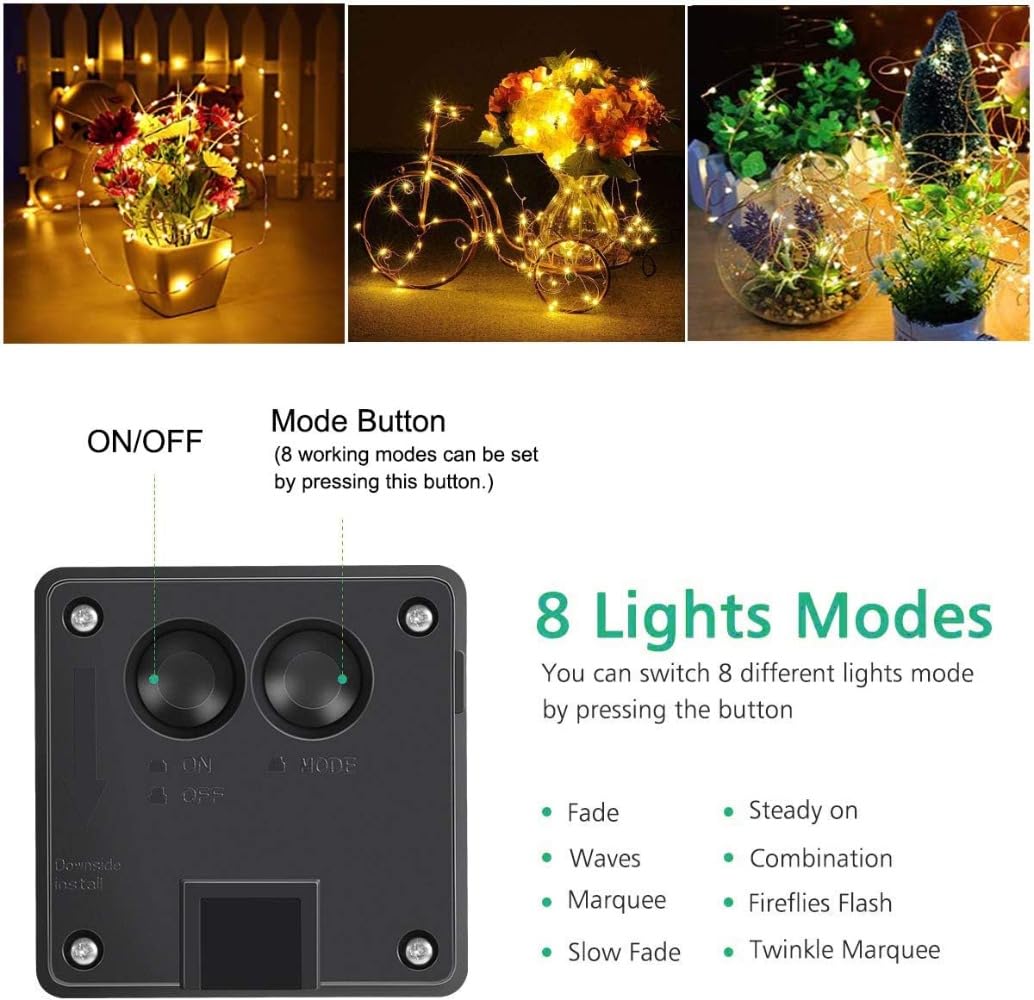 ソーラーストリングライト ソーラー イルミネーション 屋外 防水 100 LEDフェアリーライトソーラーライ..