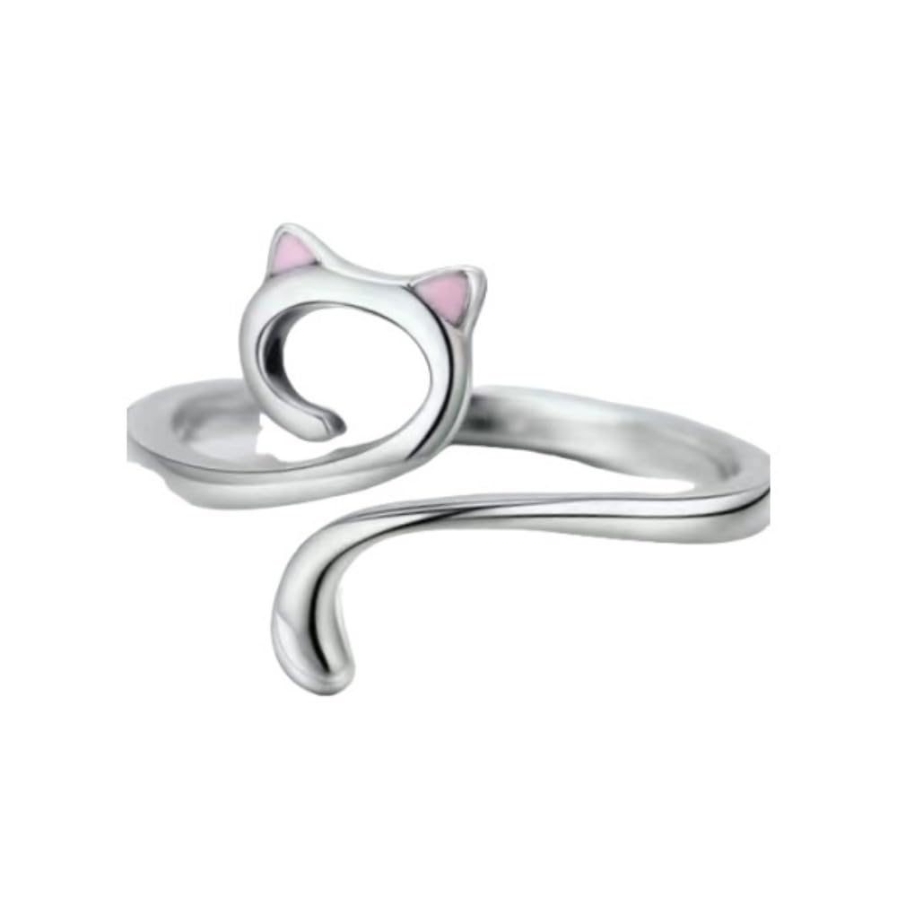 [] 10個 かぎ針編み用かぎ針編みリング、かぎ針編みリング | かぎ針編みリング猫耳かぎ針編み糸リング 3 個 3 個リングかぎ針編みのネジ付き指リング調節可能な手の装飾パーソナライズされたウェビングジュエリー| 糸ガイド薬指かぎ針編みリングかわいい糸ガイド指ホルダー