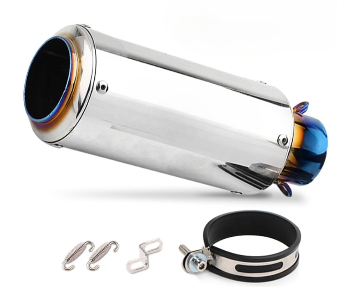 スリップオンマフラー バイクサイレンサー 汎用 エキゾーストパイプ 排気管 オートバイ排気パイプ バイ..