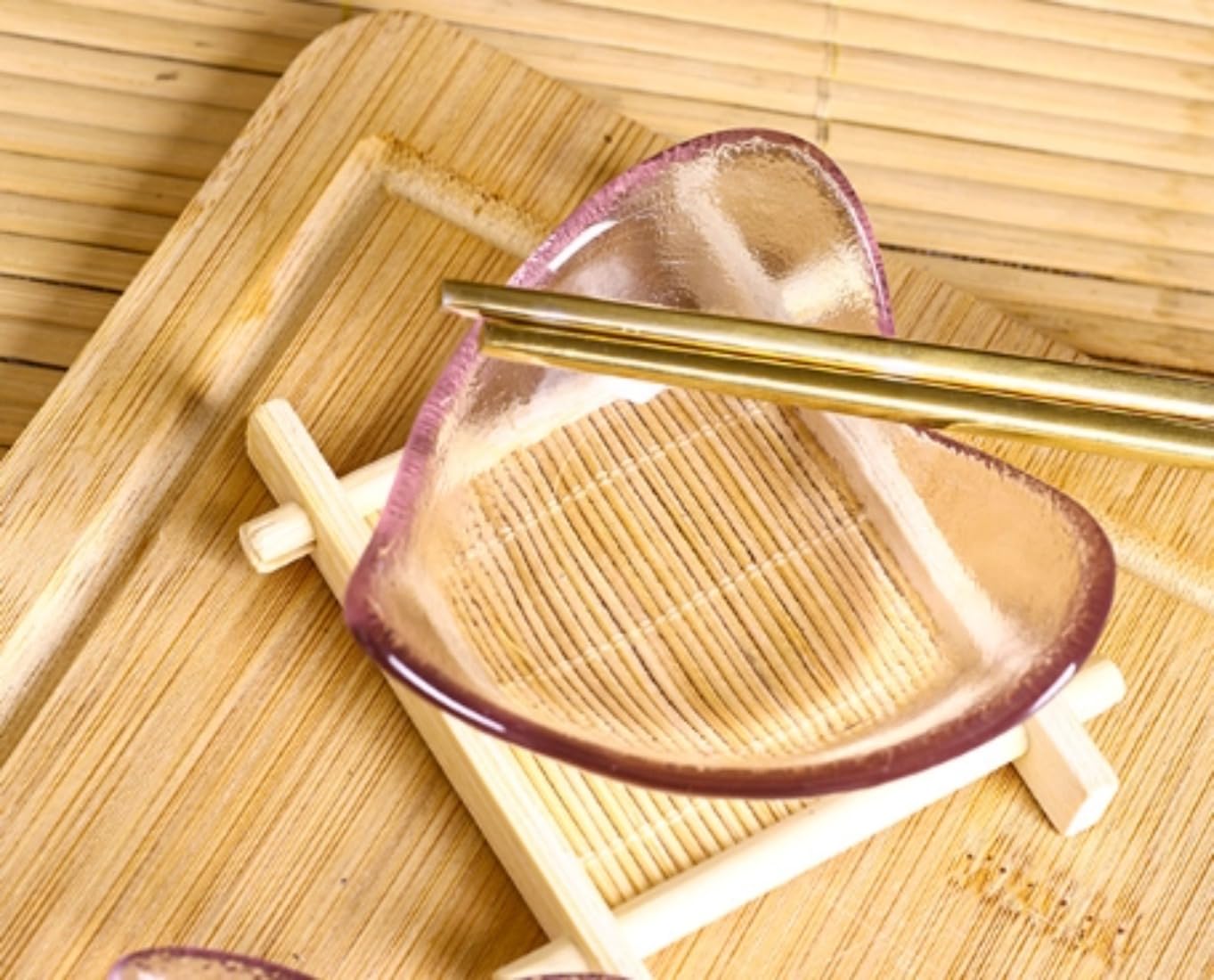 ガラス桜料理、創作ピンク花びら料理、家庭用ディップ料理、調味料料理、ガラス食器、アイスクリームチ..