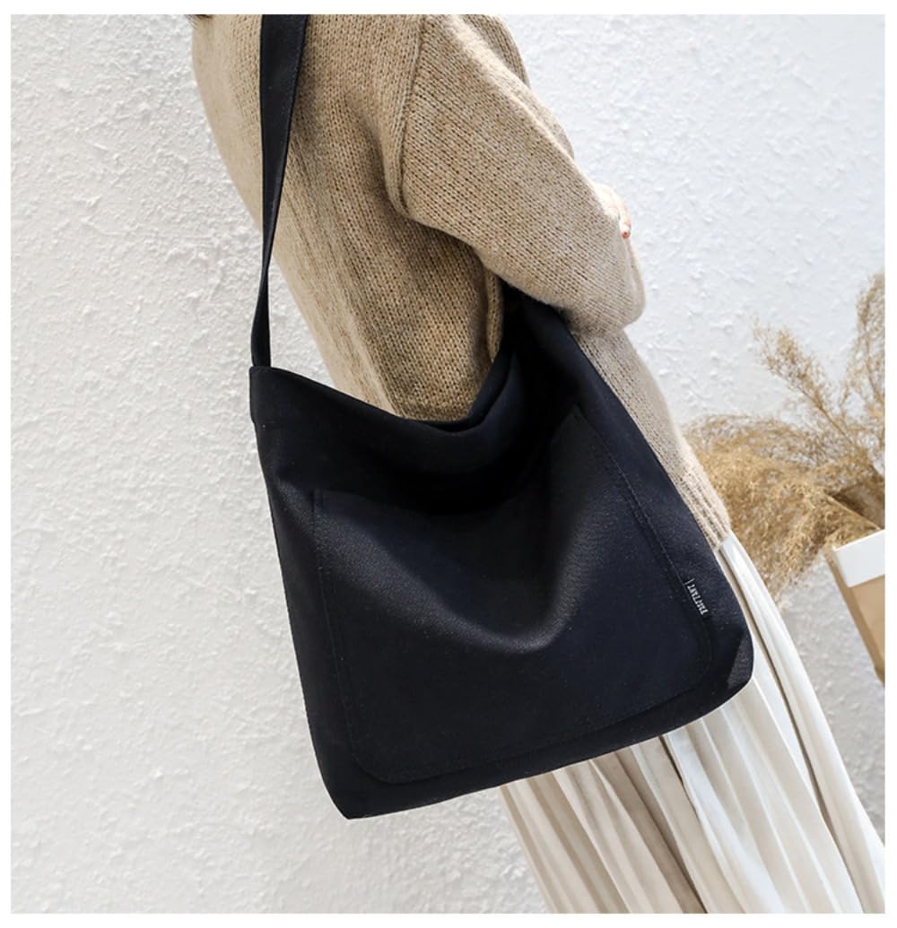 [] ハンドバッグ キャンバス ショルダーバッグ 大容量 通勤 通学 斜め掛け 男女兼用 無地 キャンバス ショルダーバッグ