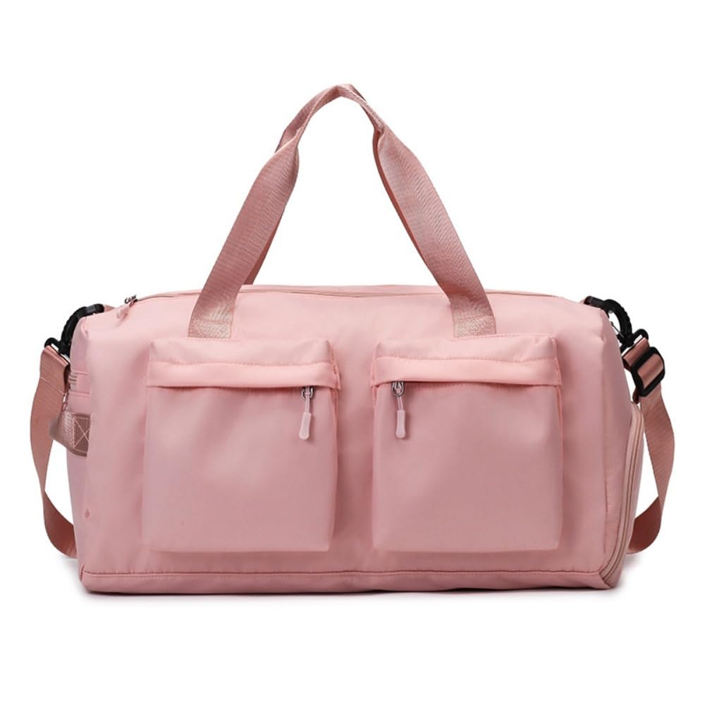 修学旅行 バッグ 女の子ボストンバッグ 修学旅行 軽量 小さめ 旅行バッグ ジムバッグ スポーツバッグキャリーオンバッグ大容量 防水 コンパクト 多機能 (ピンク)