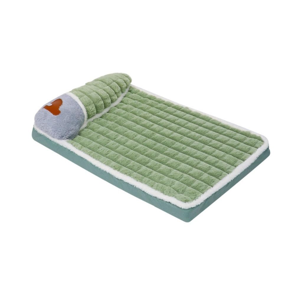 アピネスの犬 ベッド 夏 洗える 大型犬 ペットベッド ひんやり 小型犬 枕付きマット 猫 ペットマット 滑り止め 柔らかい ベッド クッション 軽量 快適 通気性 ペット用品 お手入れ簡単 繰り返し利用可能 犬猫兼用 夏用 (L)｜アングル2