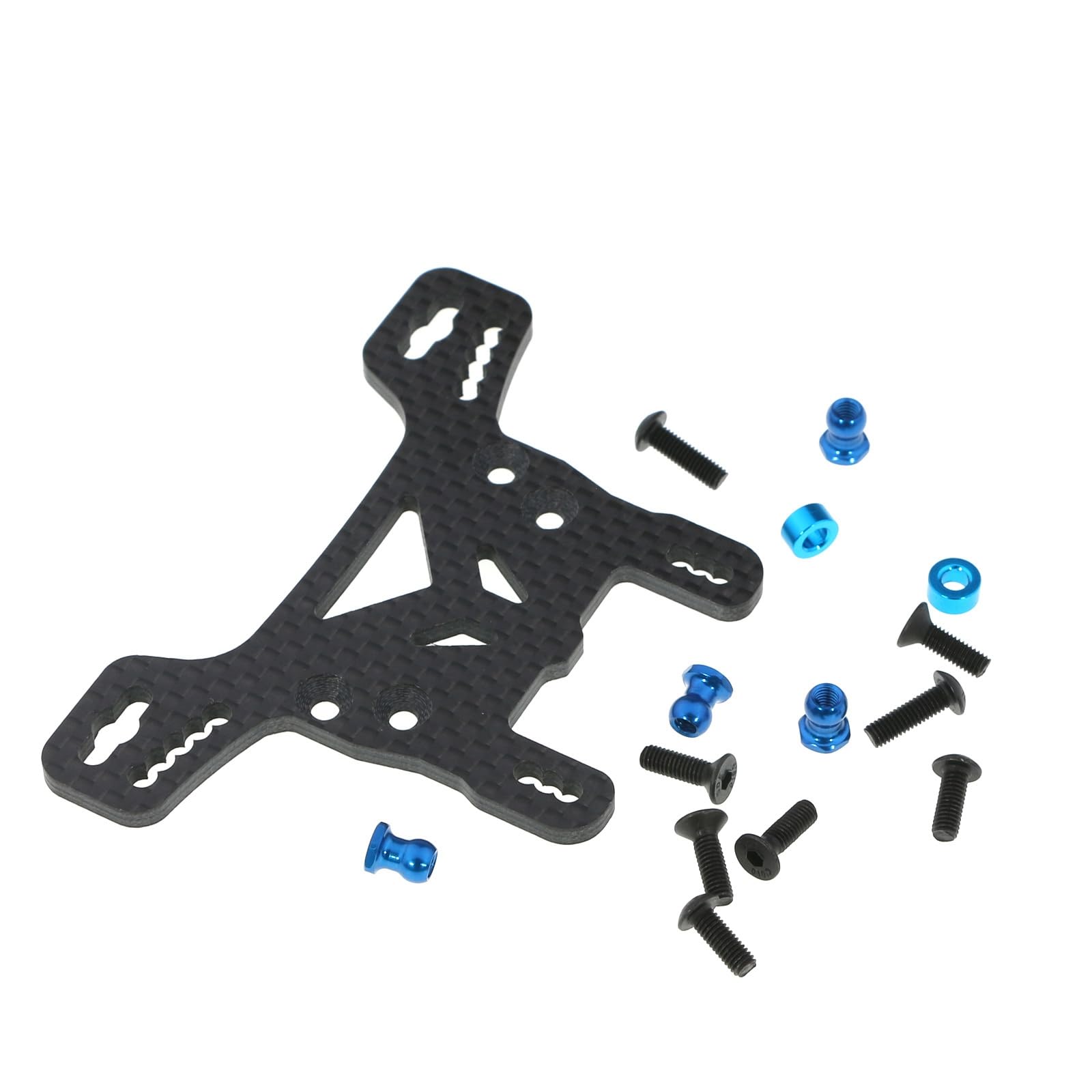 カーボンファイバーリアサスペンションブラケットバタフライラック OP アップグレード交換タミヤ XV02 ..