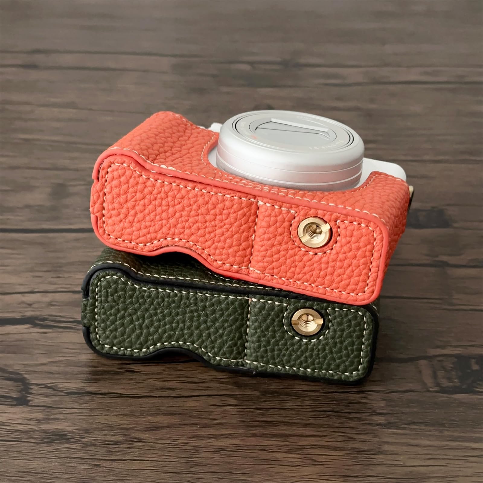 ZV-1F カメラバッグ、ポータブルカメラ保護ケース レトロスタイル カメラケースホルダー キャリーバッ..