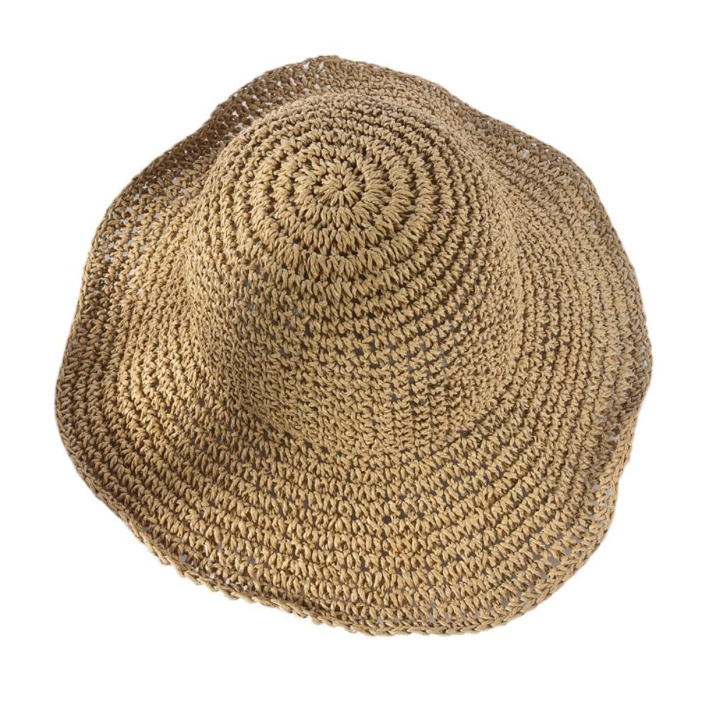 [] ストローハット レディース UVカット 折りたたみ ハット 麦わら 帽子 春 春夏 夏 運動会 旅行 海 ビ..