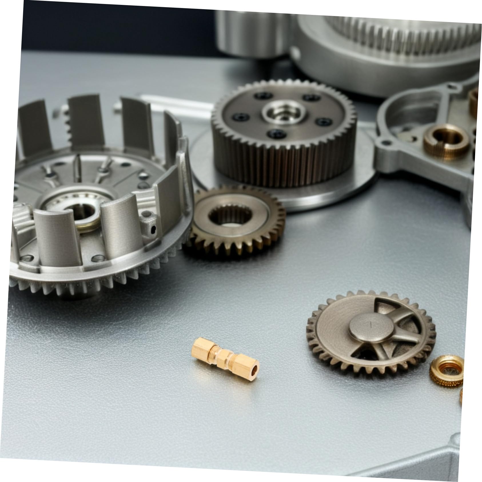 2個 真鍮製圧縮管活接頭 ブレーキケーブル修理用 高耐圧シール性能 ブラス製高強 コンパクト設計 空気..